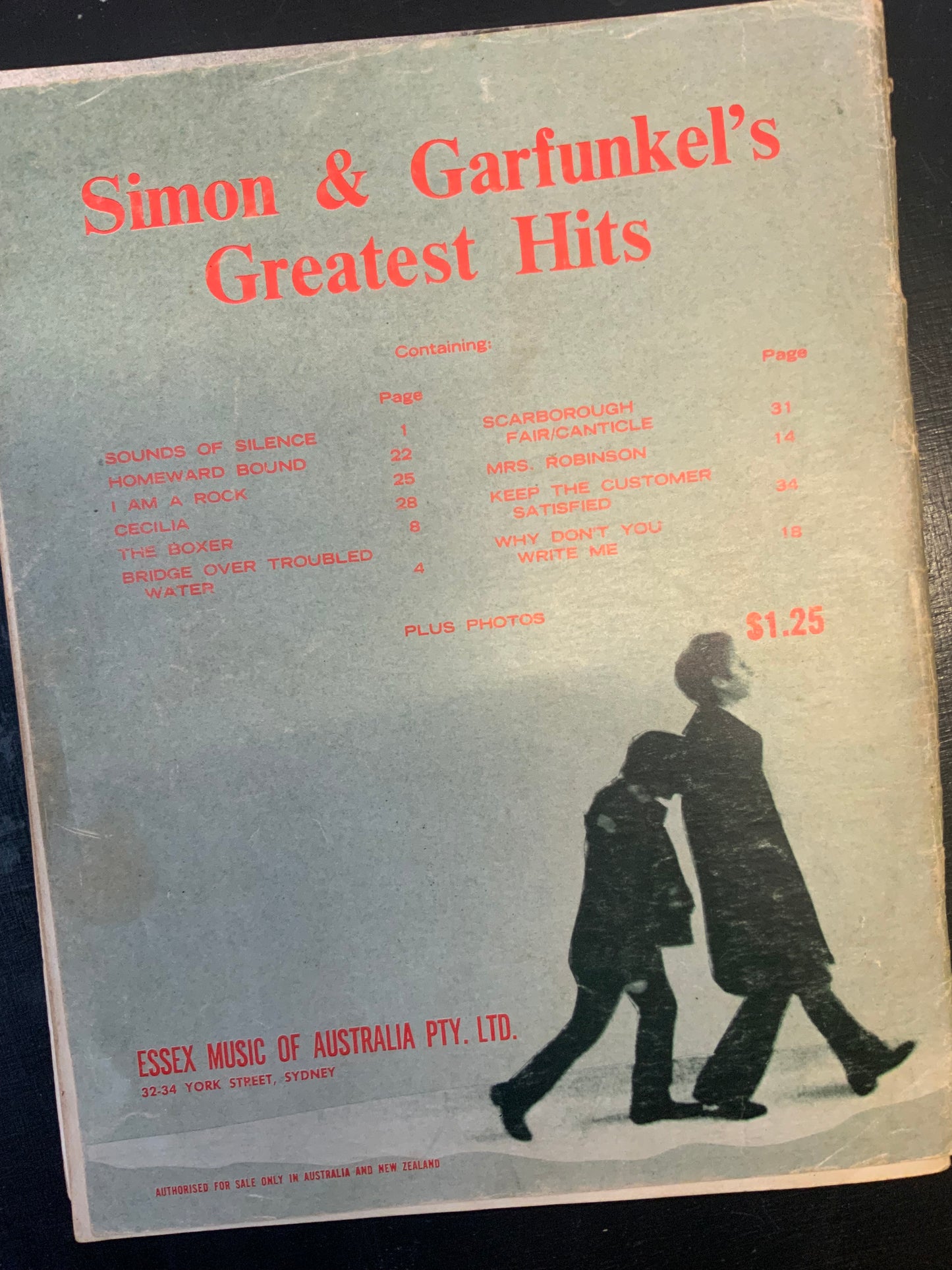 Simon and Garfunkels Greatest Hits Songbook sheet music 1960s
