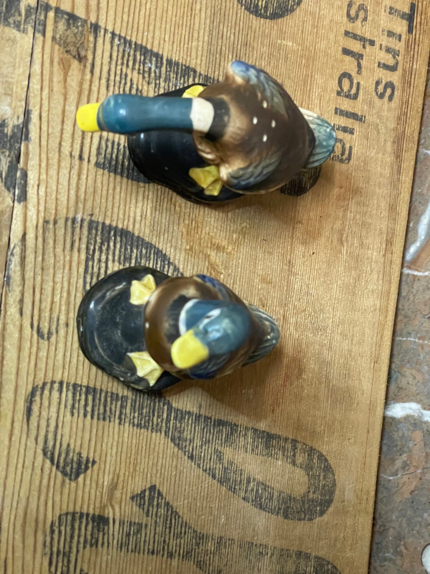 VINTAGE Japanese Mallard Duck Salt & Pepper Shakers