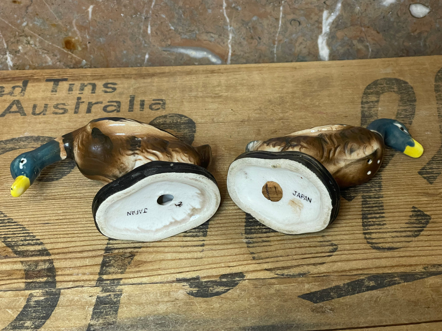 VINTAGE Japanese Mallard Duck Salt & Pepper Shakers