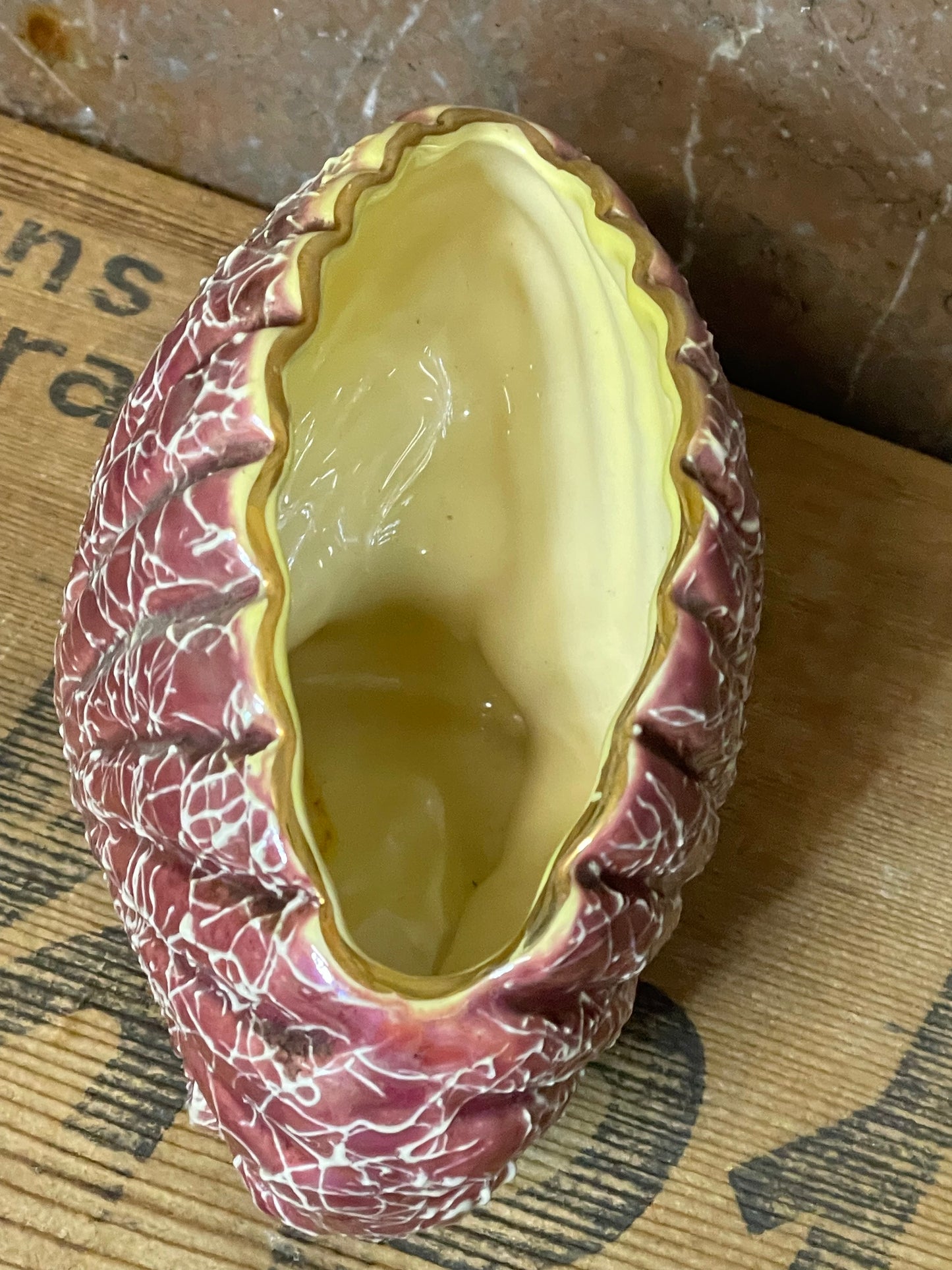 Vintage Lustre Ware Shell Vase