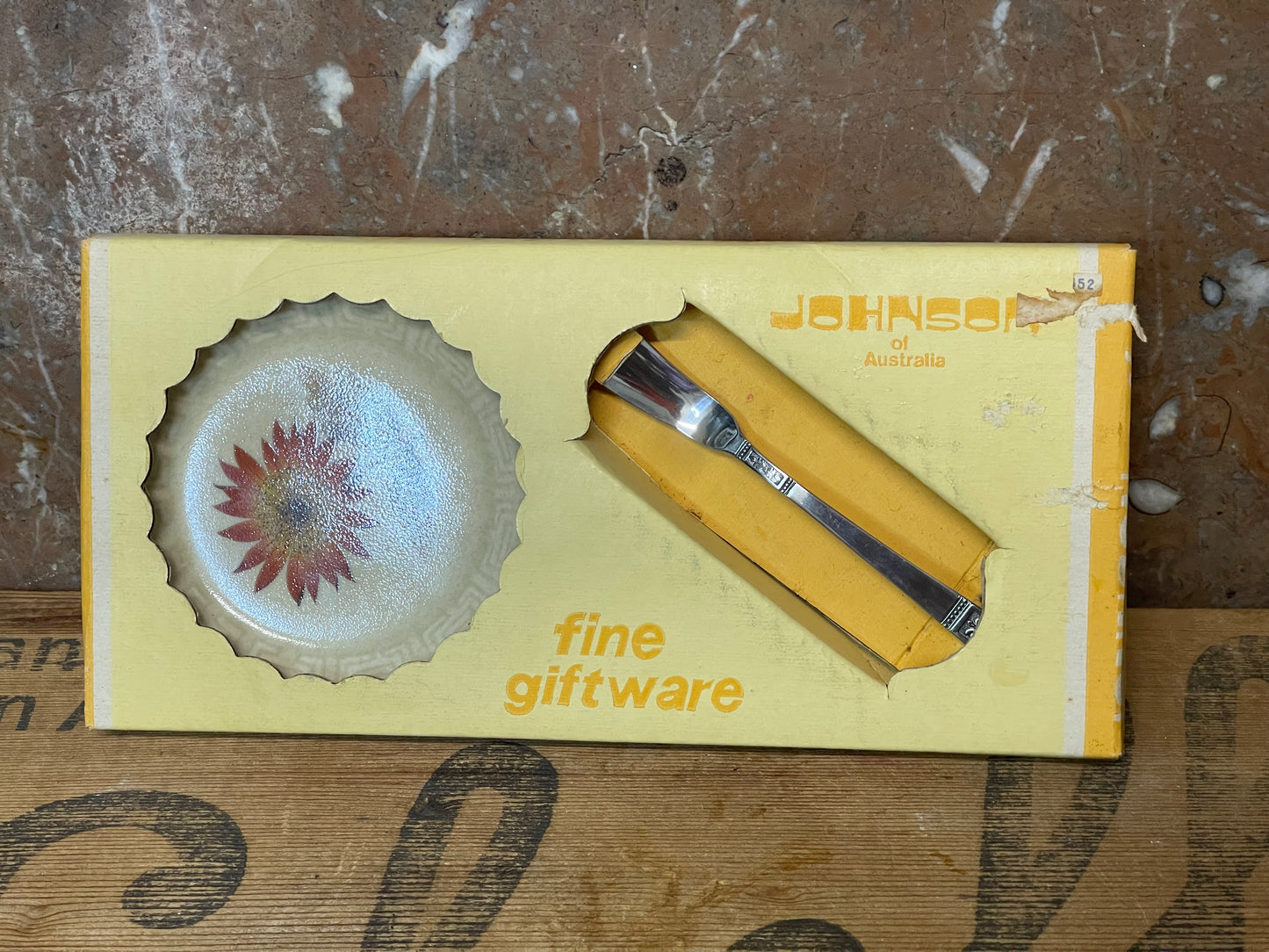Vintage 1970s Johnson of Australia Butter Dish & Knife Set – Retro Tableware in Original Box