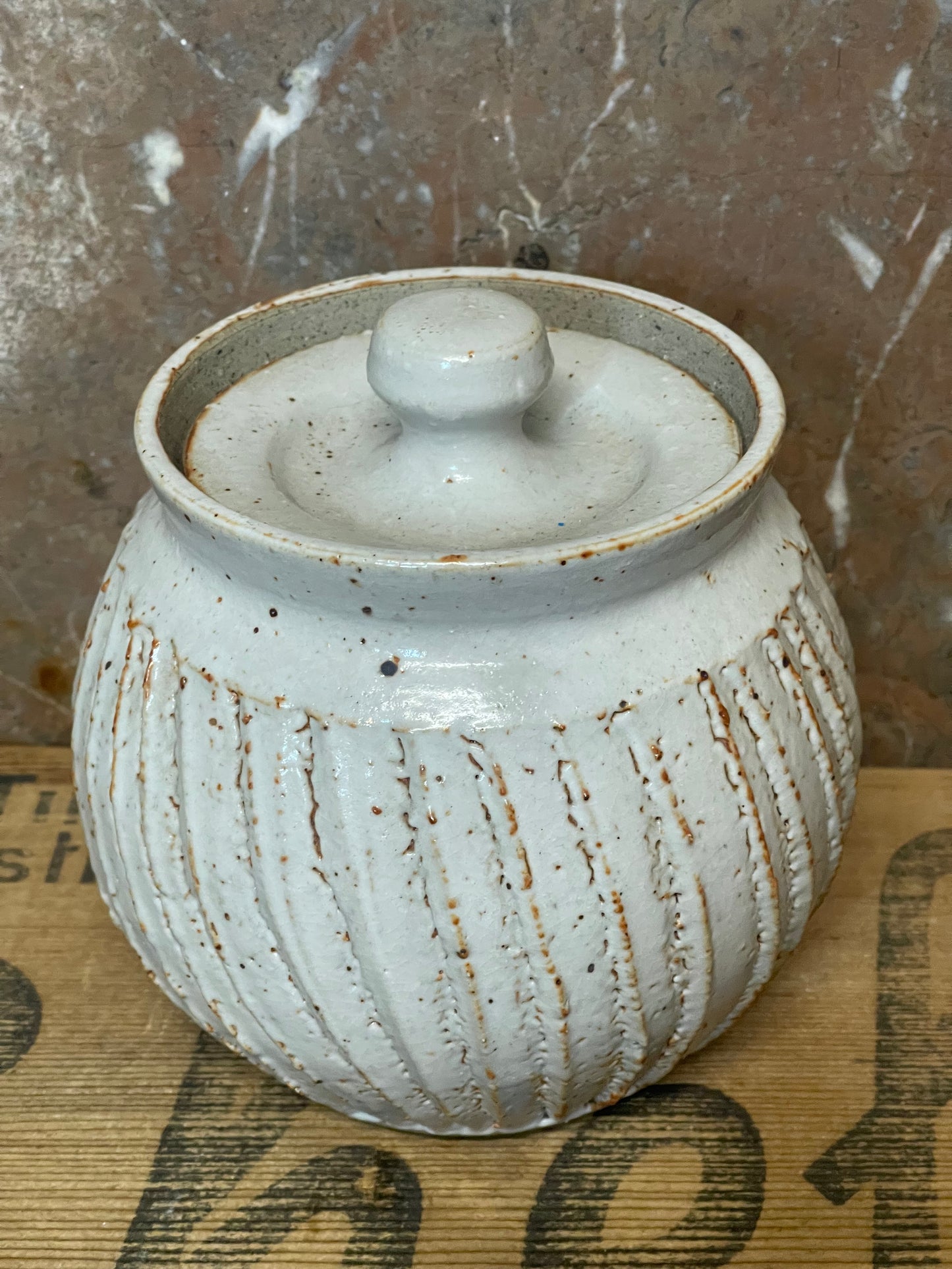 Handcrafted Australian Pottery Small Sour Dough Crock