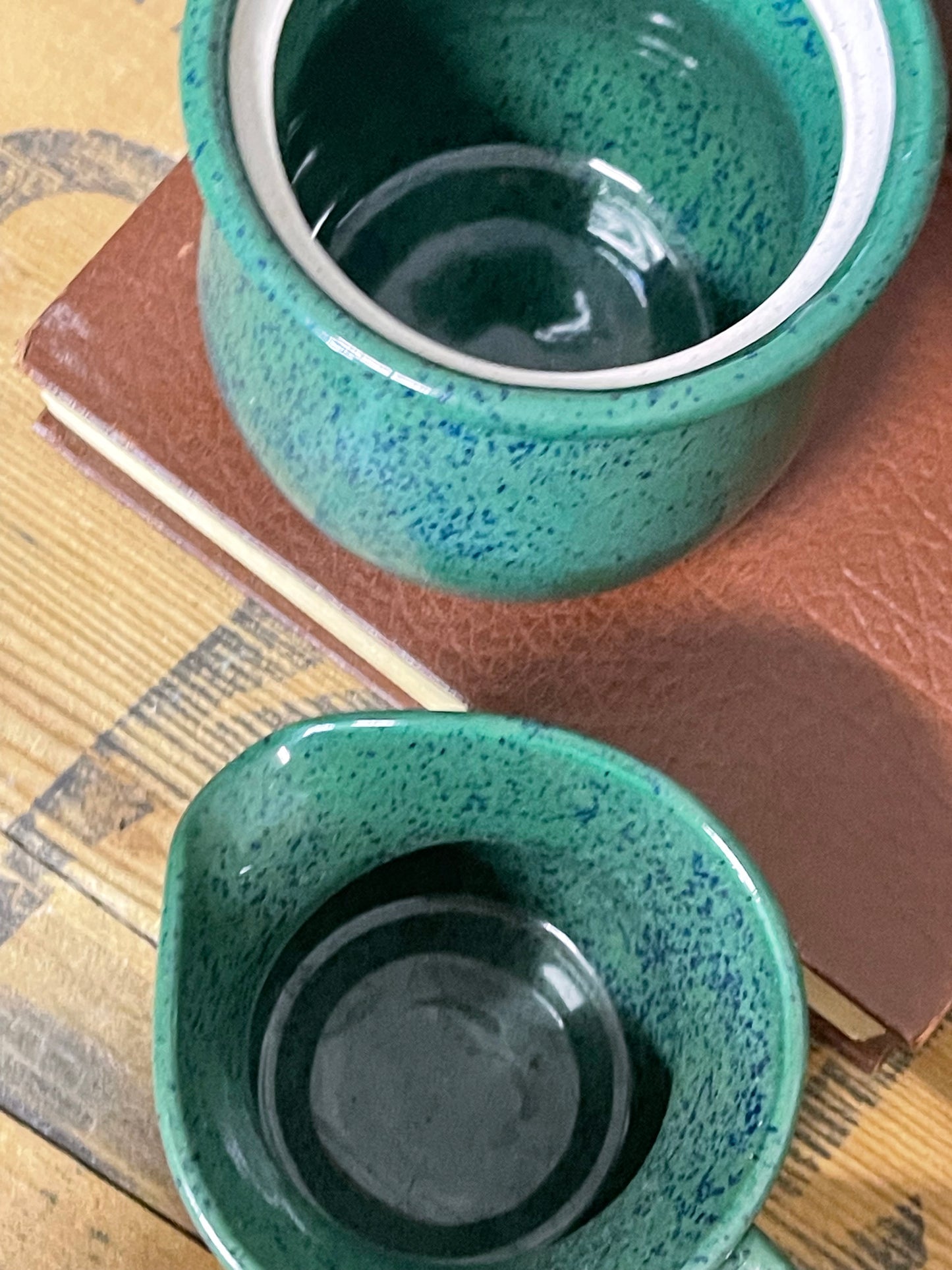 Vintage Handcrafted Sugar Bowl and Milk Jug – Keramik Pottery