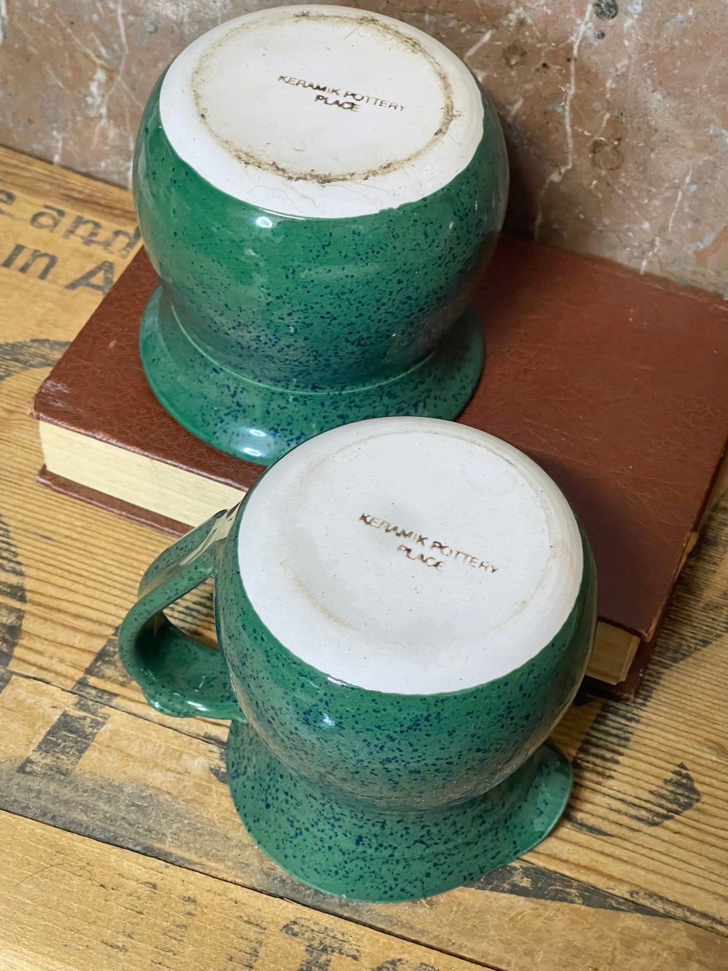 Vintage Handcrafted Sugar Bowl and Milk Jug – Keramik Pottery