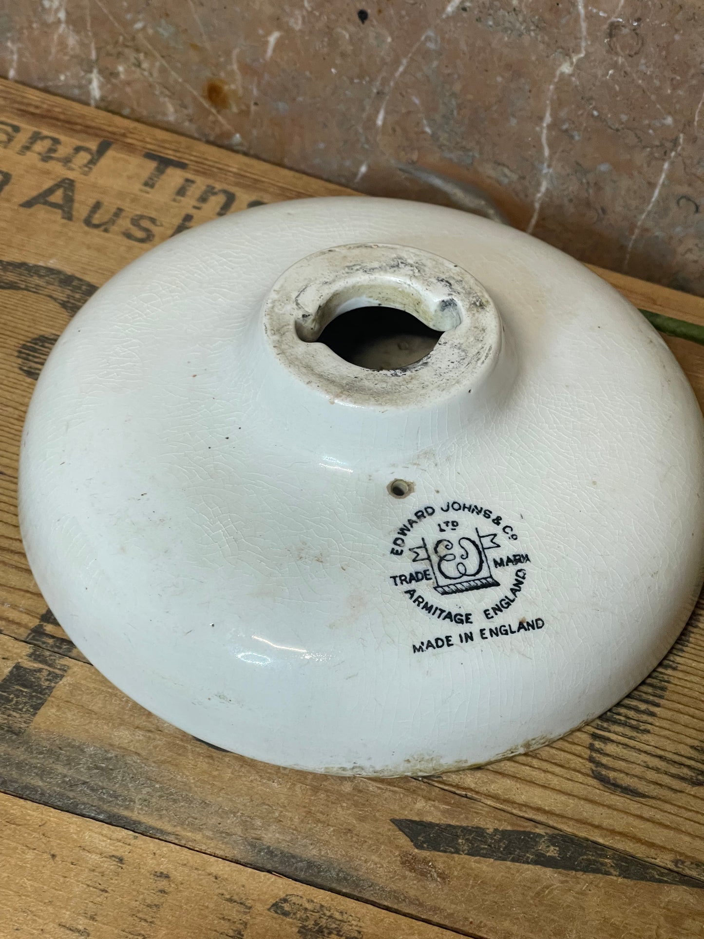Antique Edward Johns & Co. Ceramic Shower Rose — 18 cm — Armitage, England