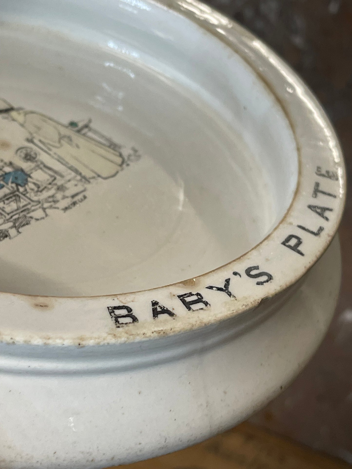 Rare c.1920s Shelley Baby’s Plate – “Cinderella” Fairytale Series