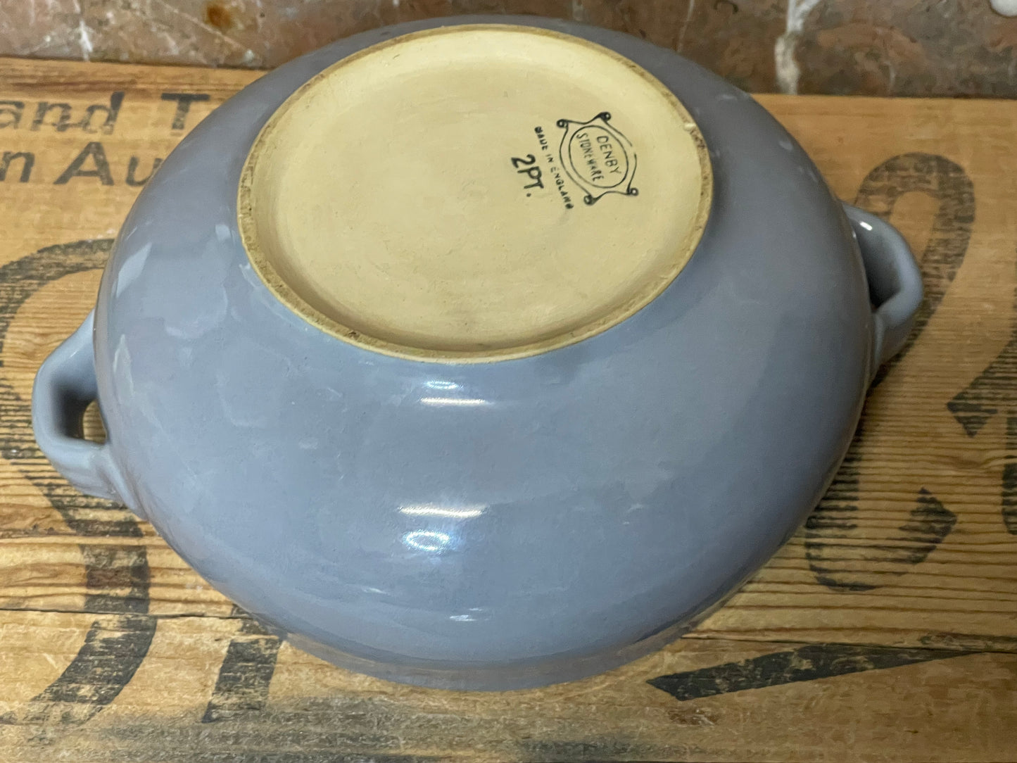 Vintage Denby Stoneware England 2Pt Soup Vegetable Serving Tureen Casserole Dish