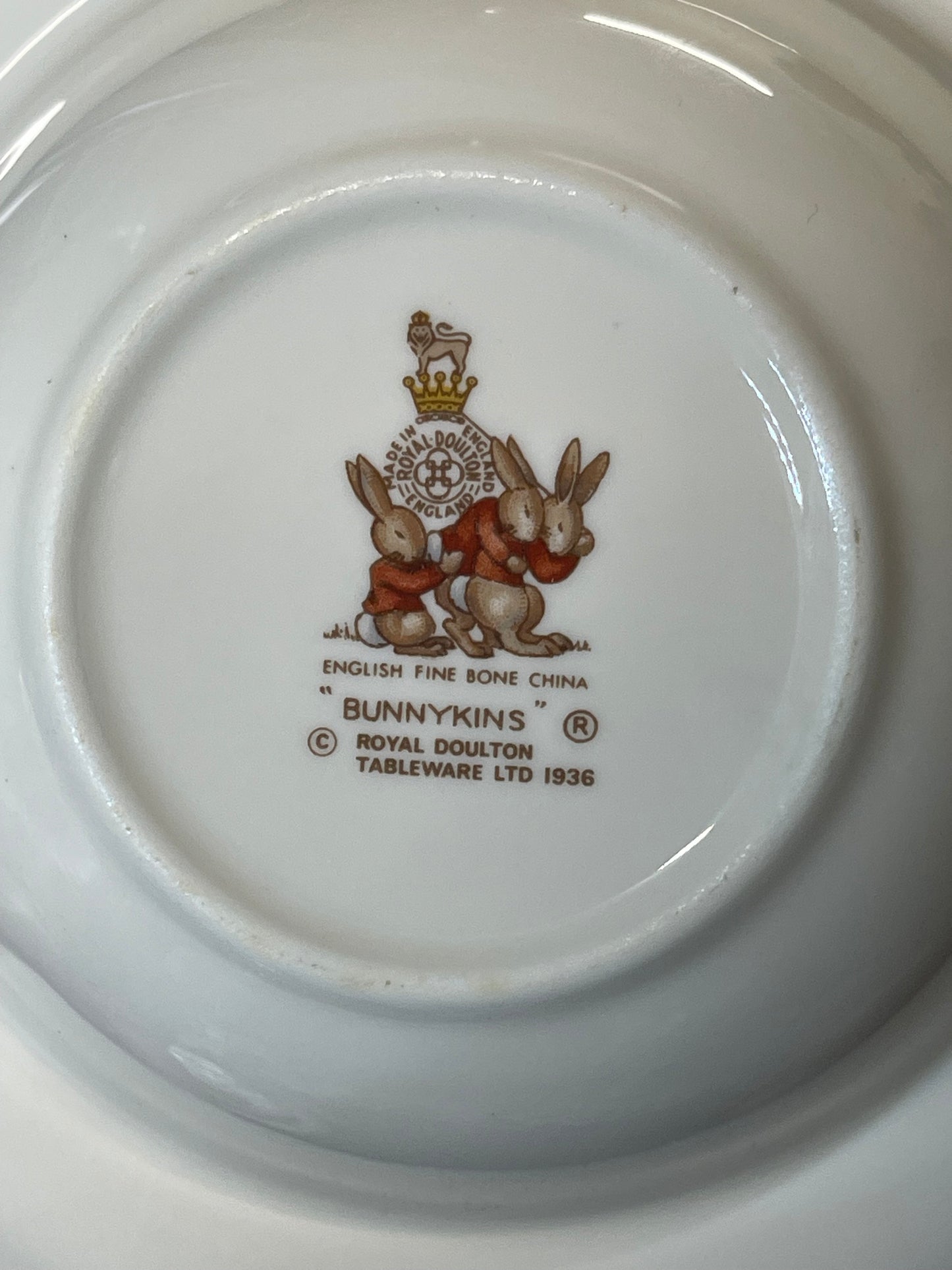 Royal Doulton Bunnykins Plate & Bowl Set – Market Scene & Dressing Up