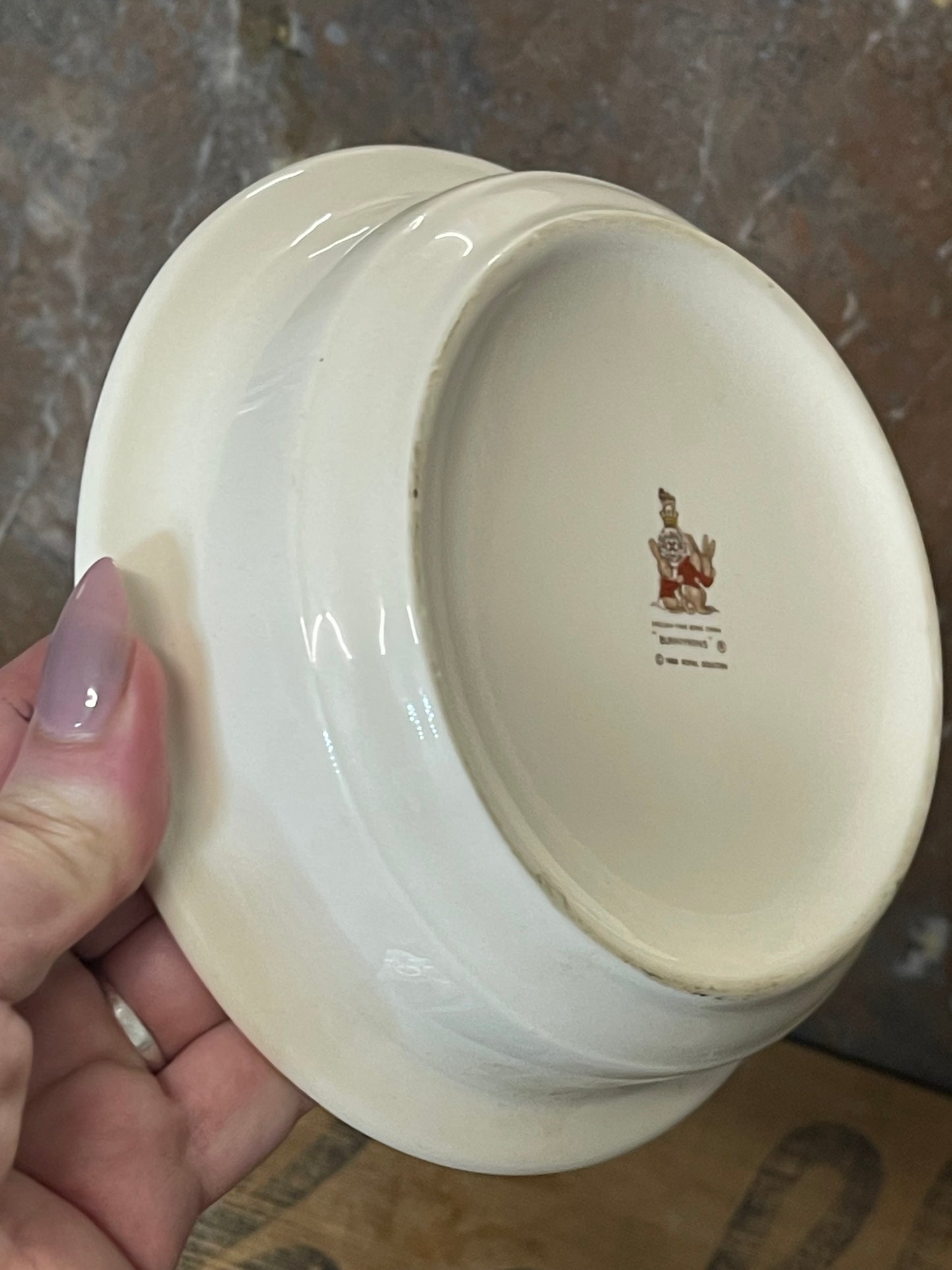 Royal Doulton Bunnykins Baby Bowl – School Scene (1988)