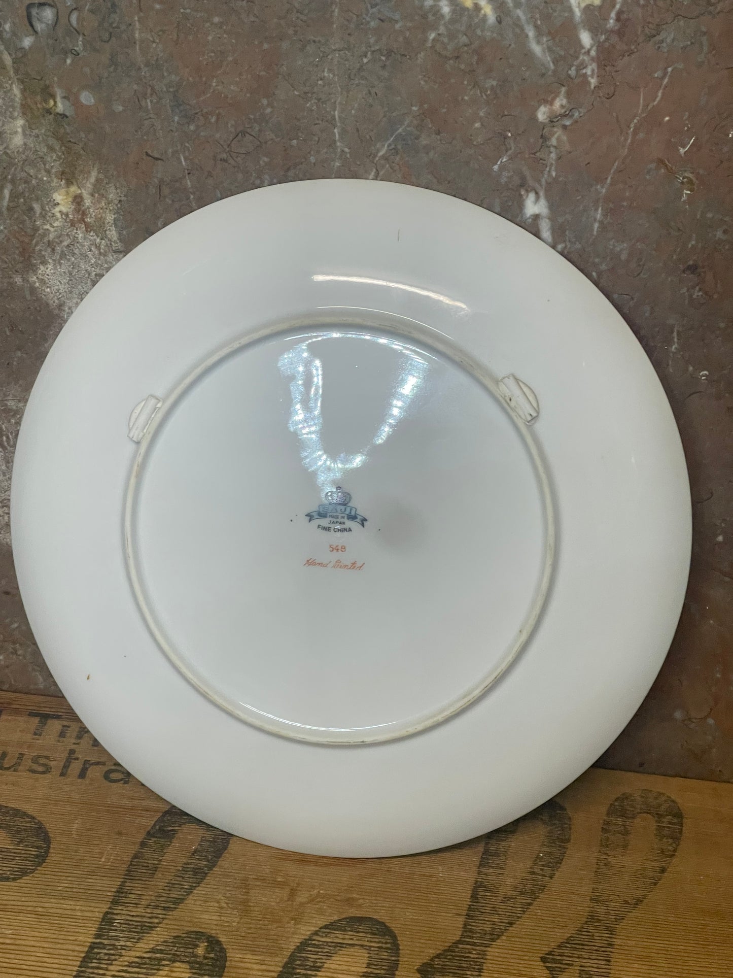 Vintage Saji Fine China Hand-Painted Plate – Stag Head, Japan c.1950s