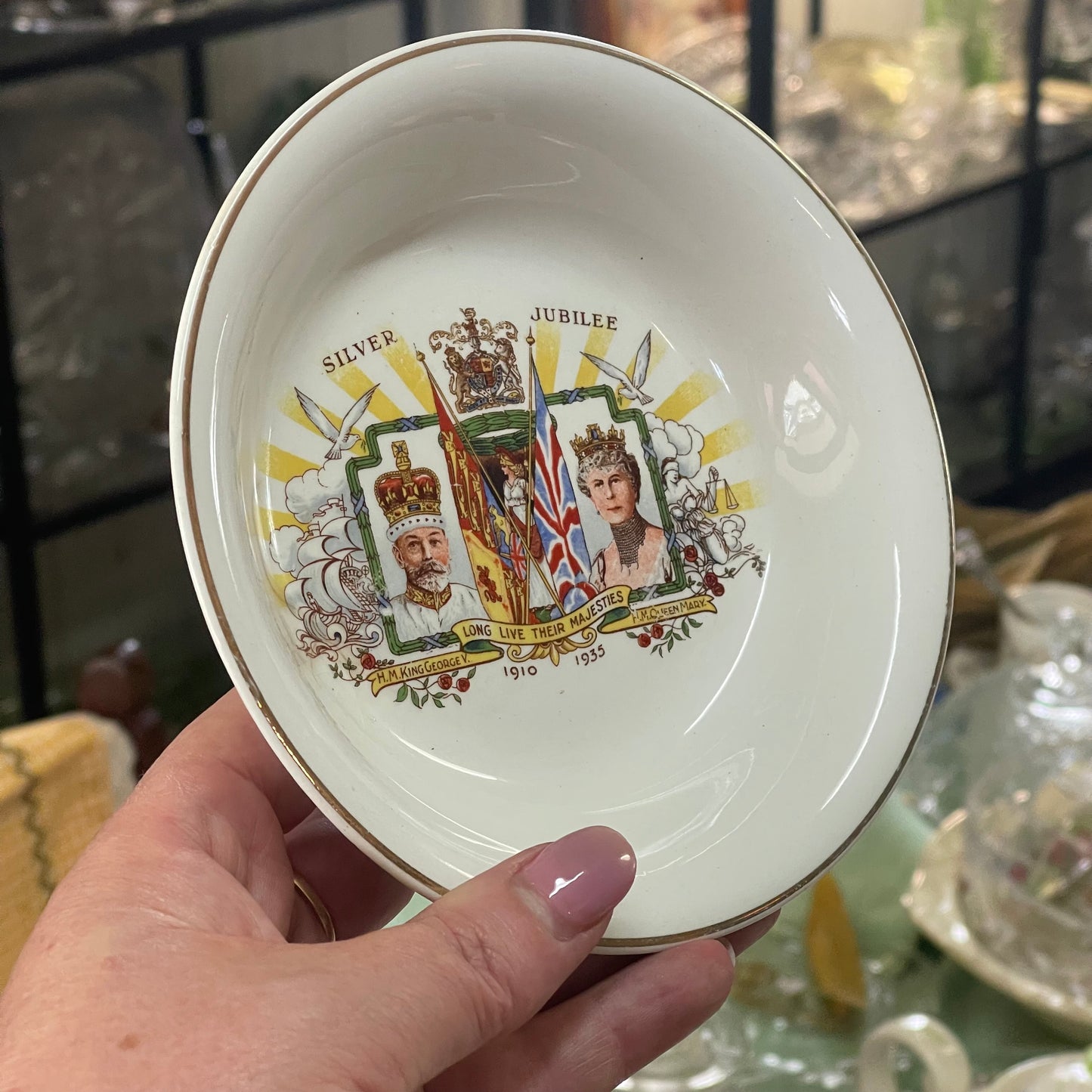 1930s English Bowl -HM King George V HM Queen Mary | Silver Jubilee 1910 - 1935 bowl (Copy)