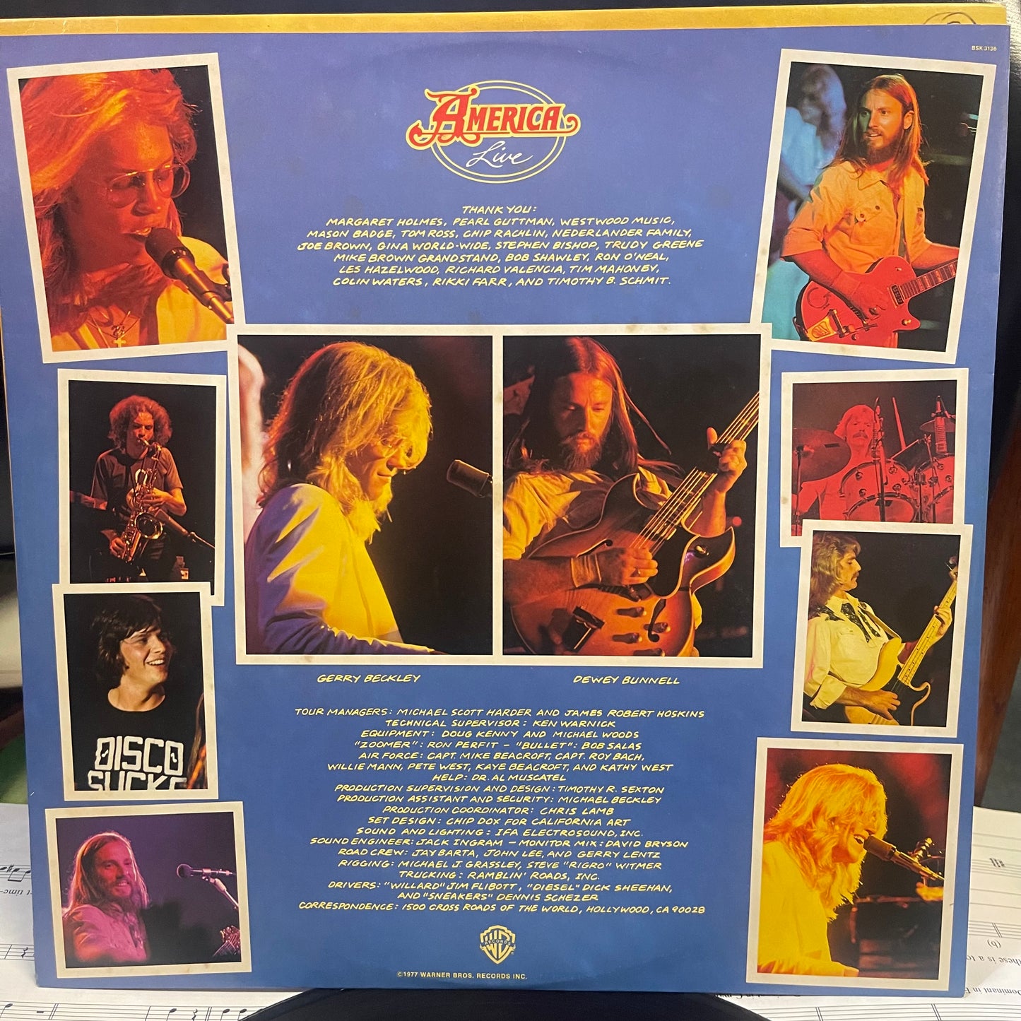 America – Live (1977) Vintage Vinyl LP
