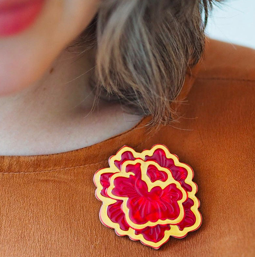 Flower of Life Brooch (2024) by Erstwilder and Frida Kahlo Corporation