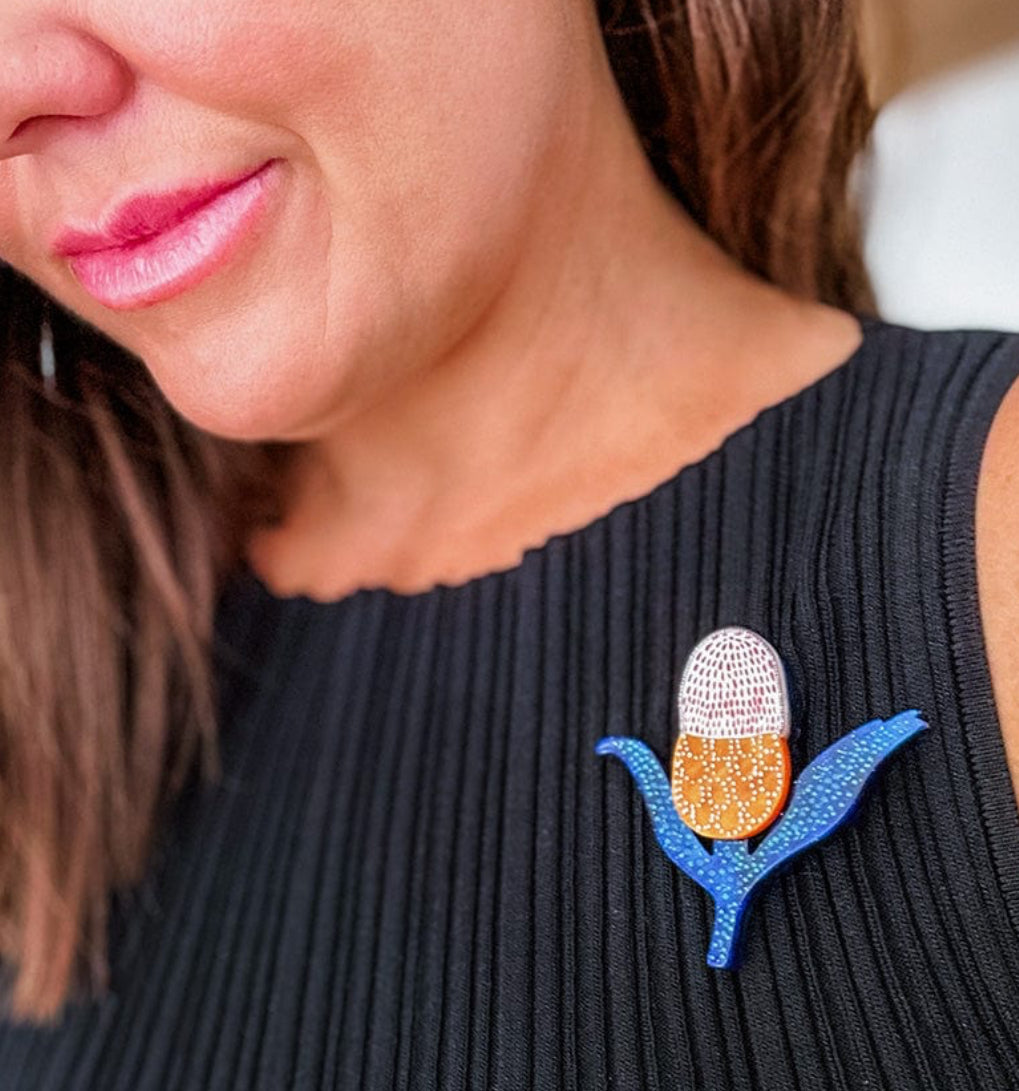 Bulgalla Blooms Brooch (2024) by Erstwilder and Lauren Rogers