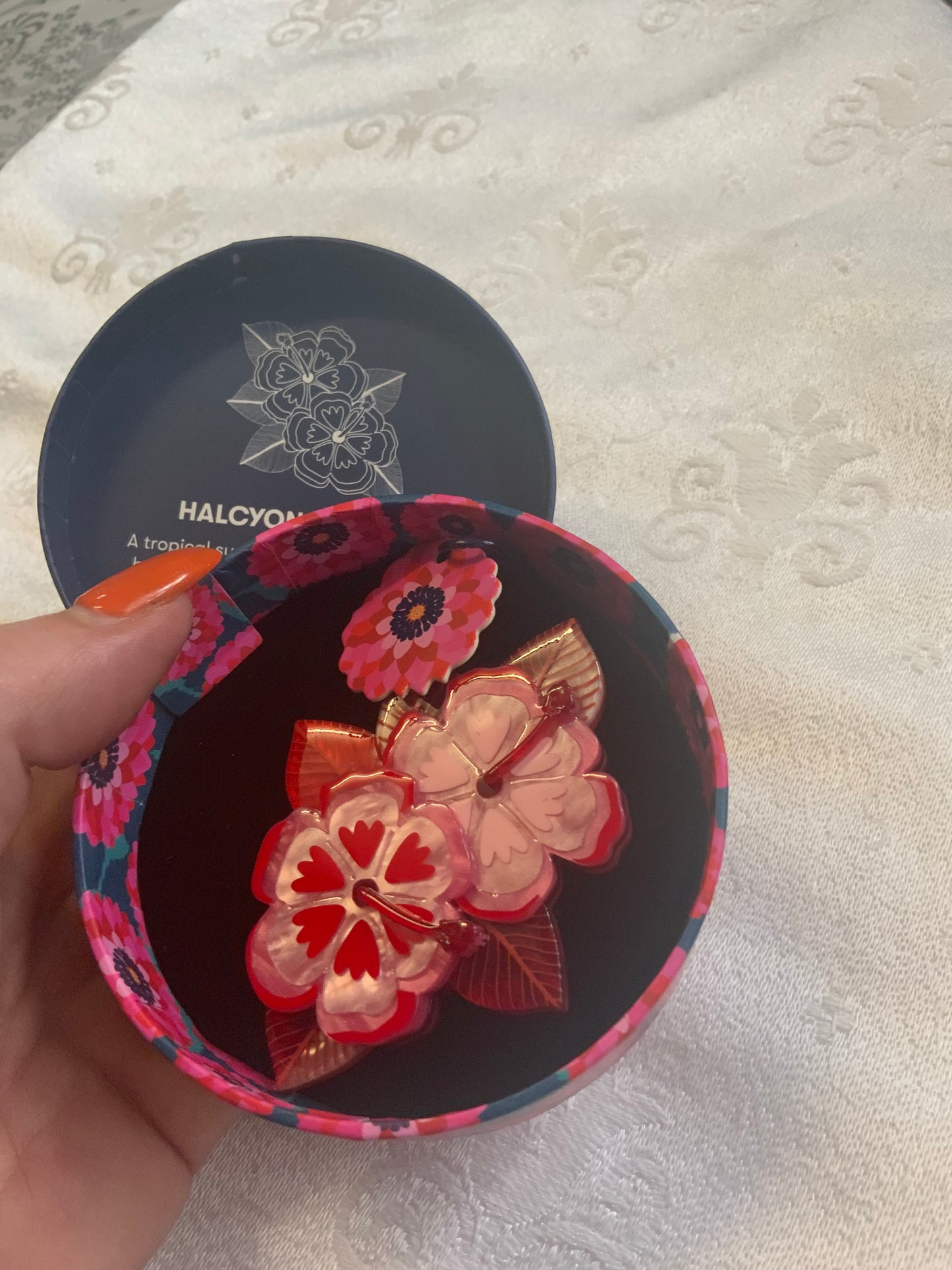 Halcyon Hibiscus Brooch (2024) Jocelyn Proust and Erstwilder
