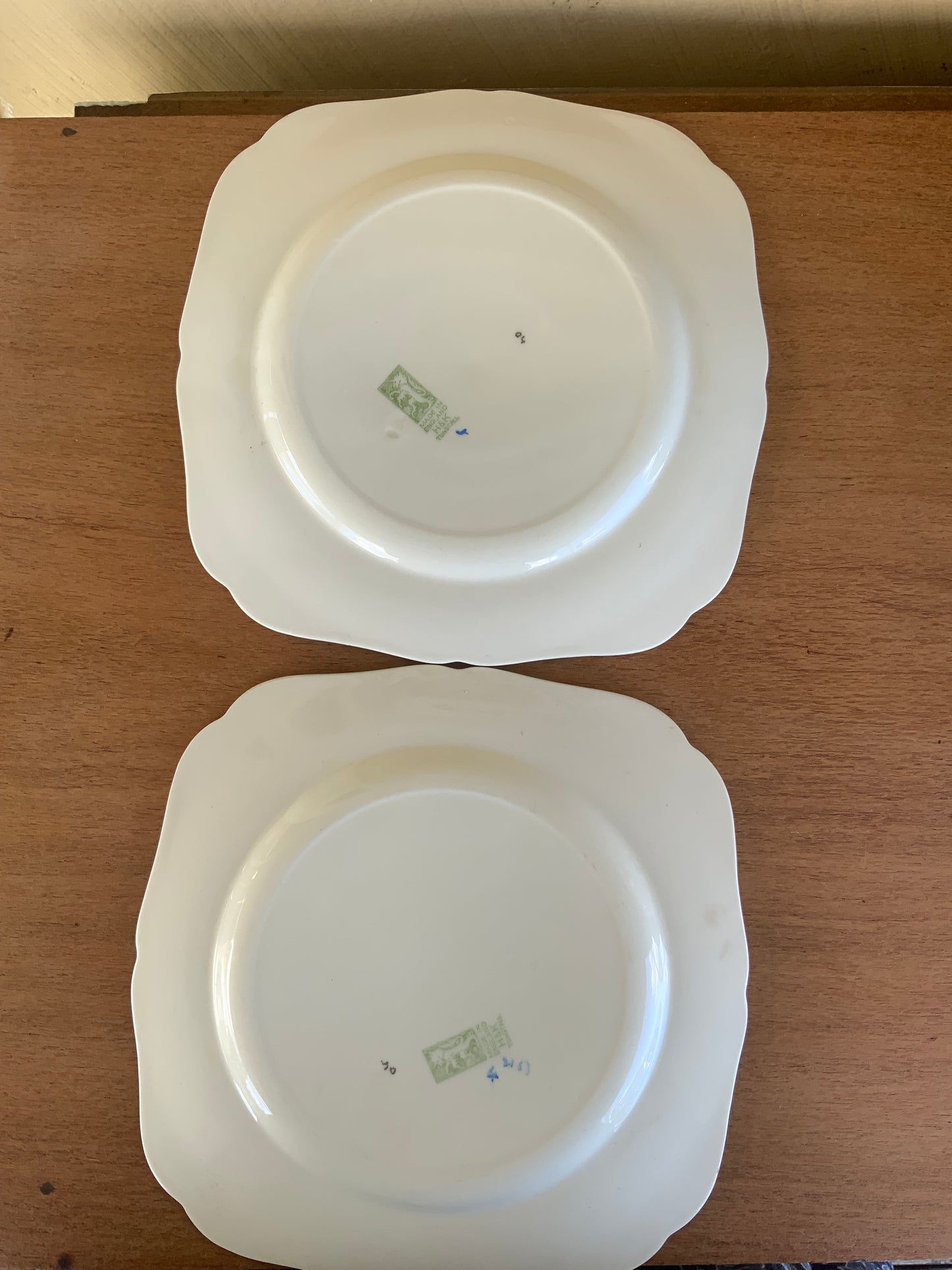 H & K Tunstall Pastoral Scene Plates – Pair c.1940s