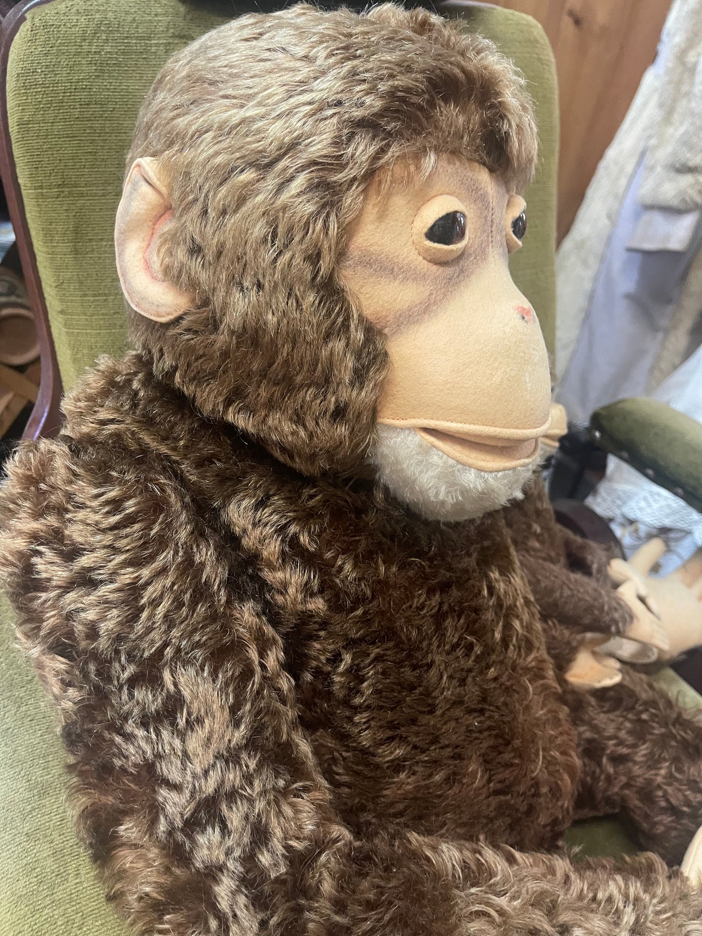 Steiff “Jocko” Chimpanzee & Baby – Early Pair with Provenance (Purchased 1950s)