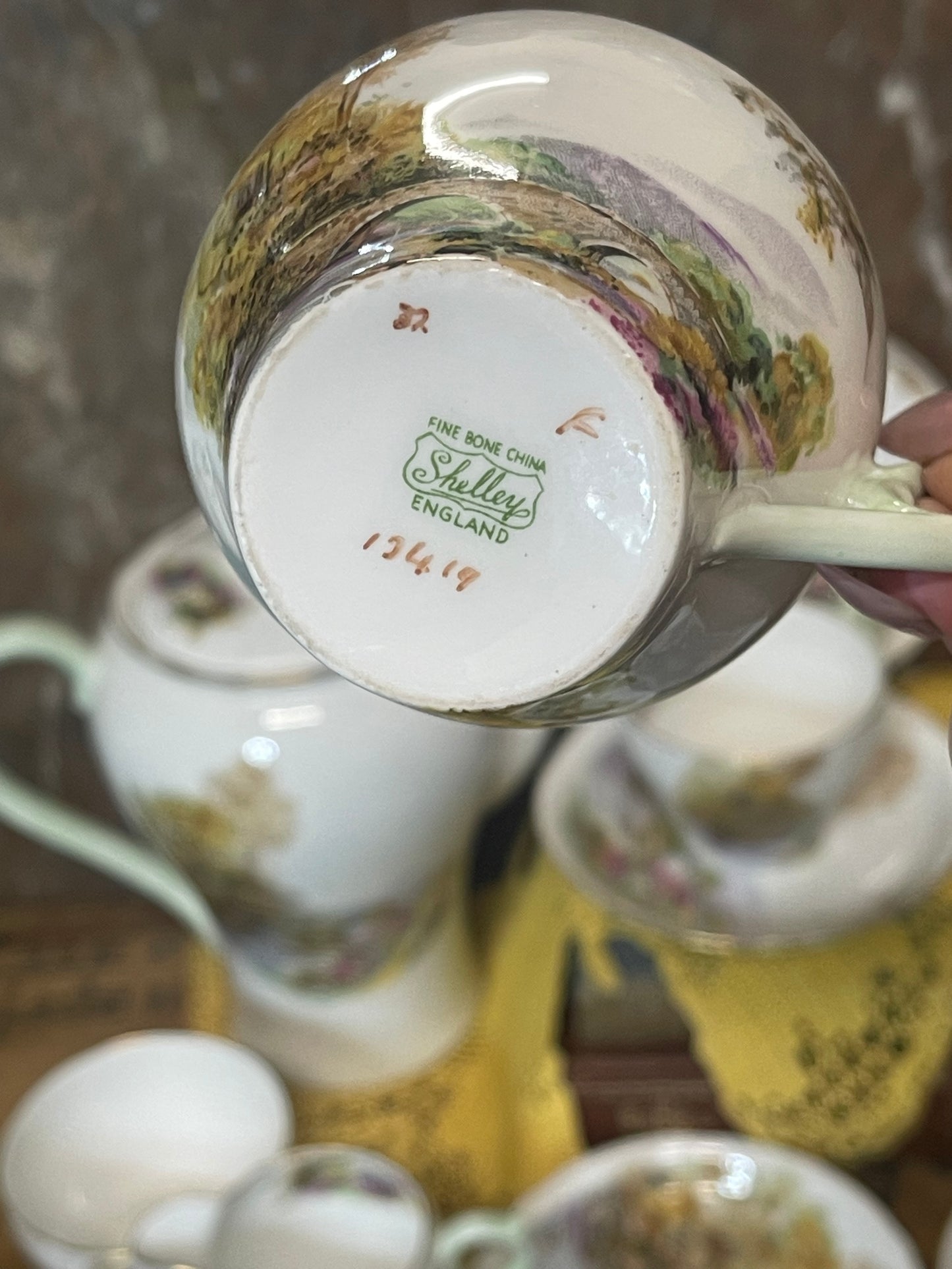 Shelley Fine Bone China Tea Set – “Heather” Landscape Series