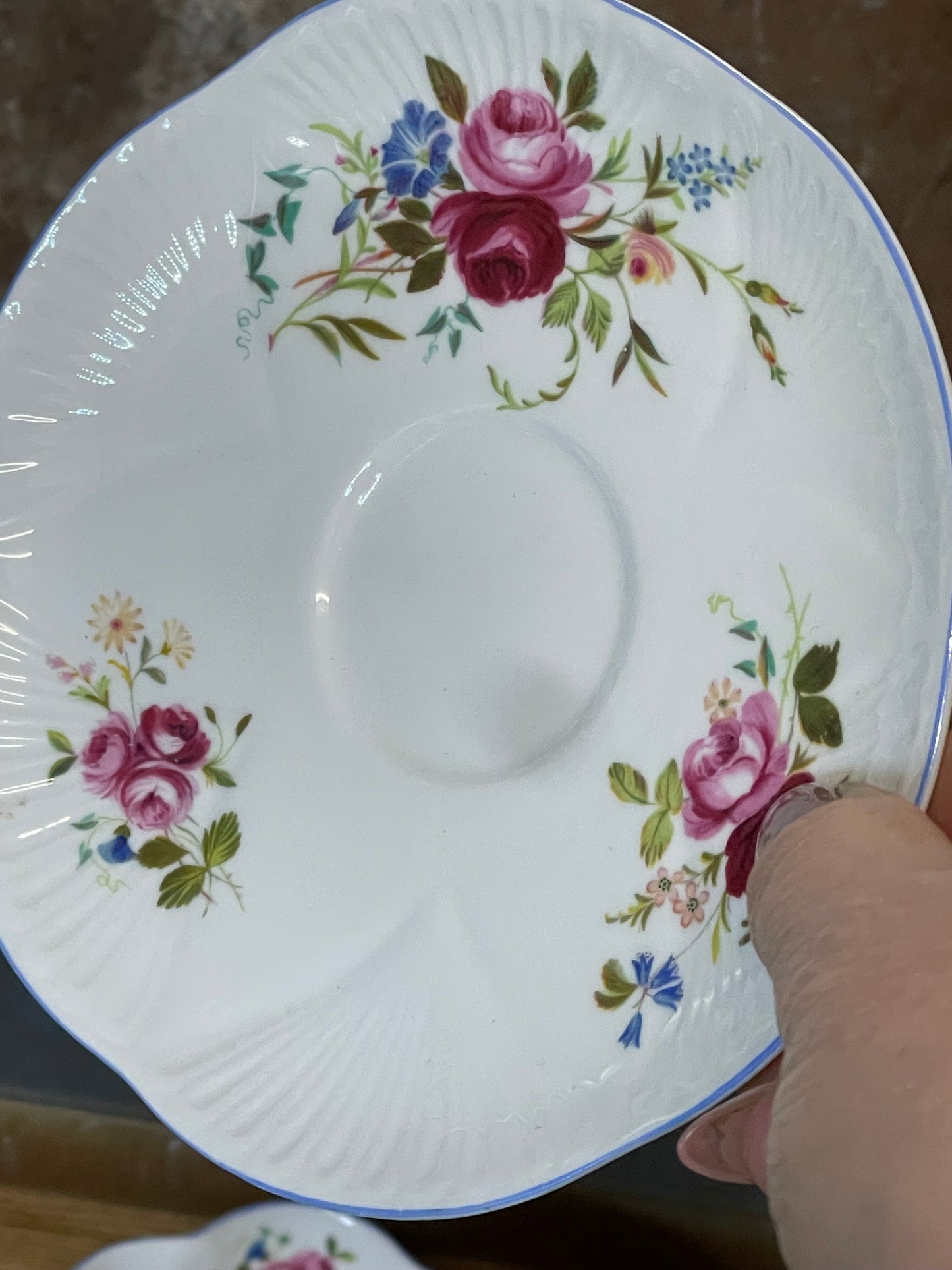 Shelley Fine Bone China Teacup & Saucer – Floral Design