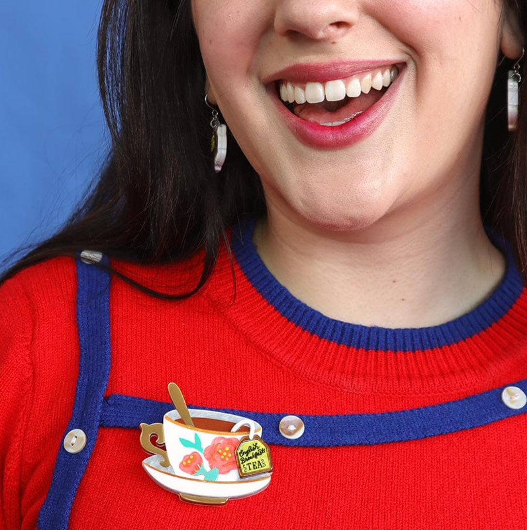 Fancy a Cuppa Brooch 2025 by Erstwilder