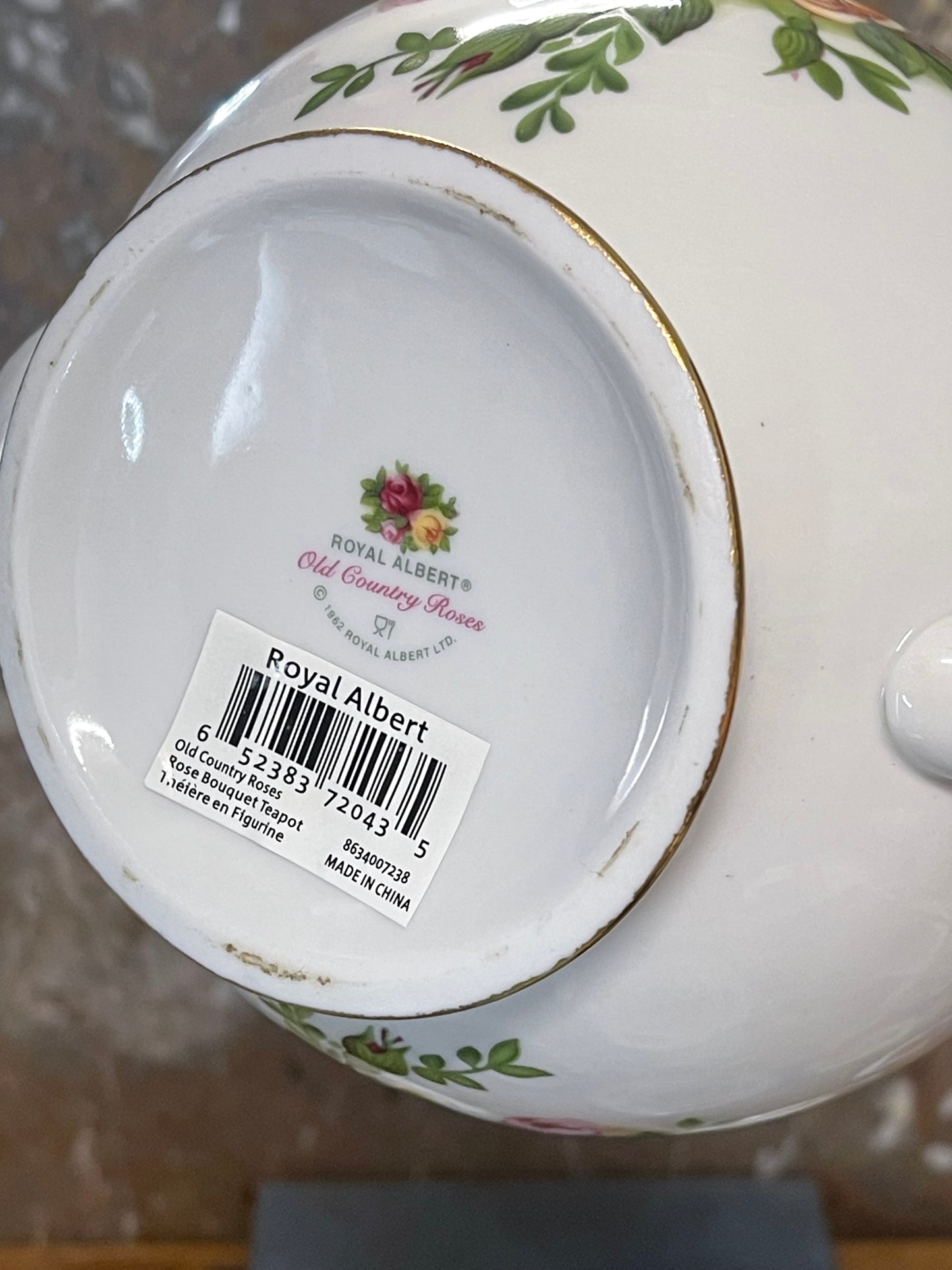 Royal Albert “Old Country Roses” Tea Set – Teapot, Sugar & Creamer (3 Piece Set)