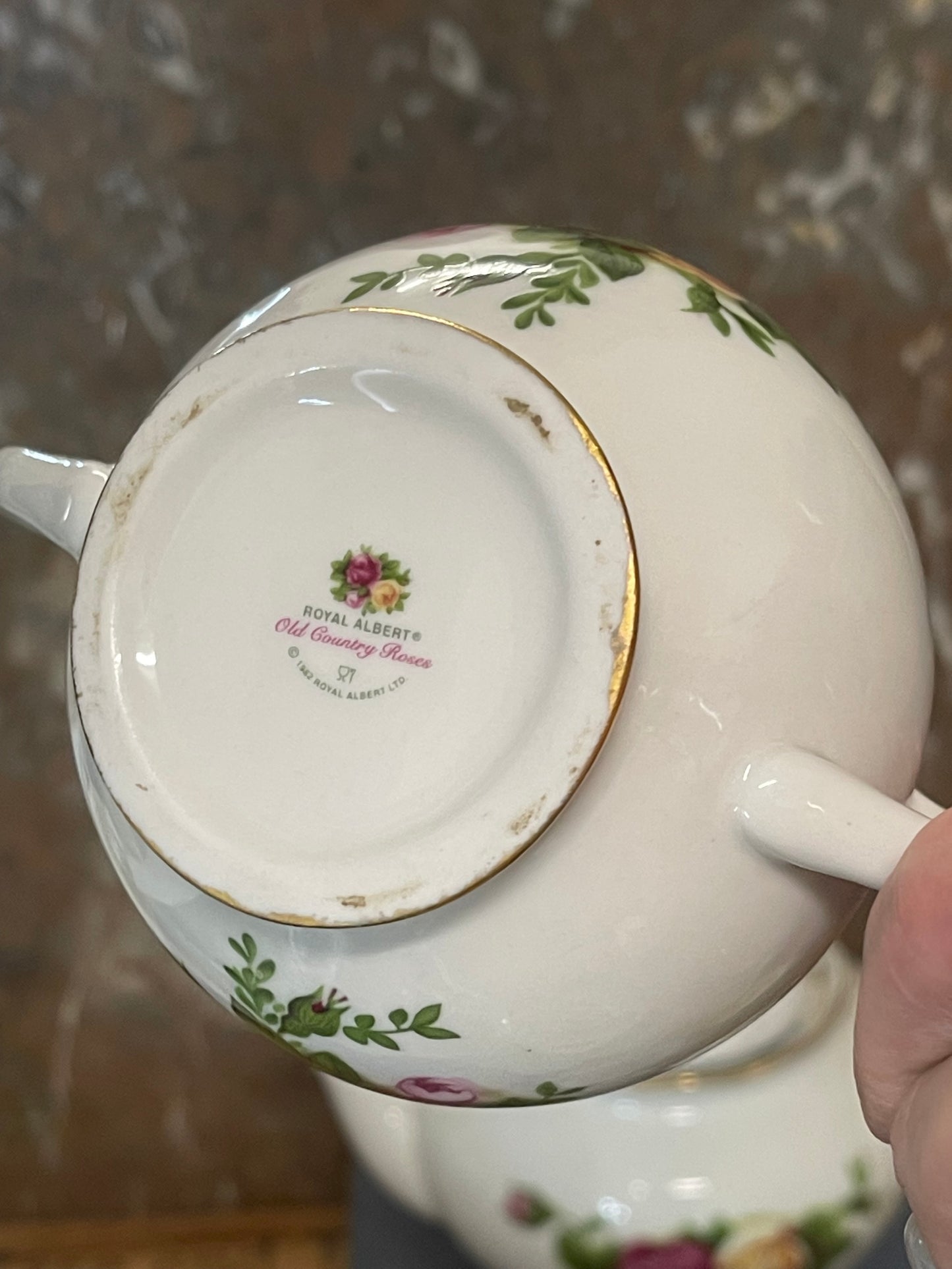 Royal Albert “Old Country Roses” Tea Set – Teapot, Sugar & Creamer (3 Piece Set)