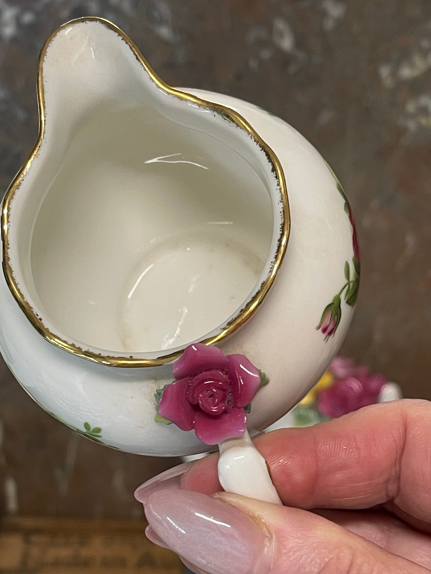 Royal Albert “Old Country Roses” Tea Set – Teapot, Sugar & Creamer (3 Piece Set)
