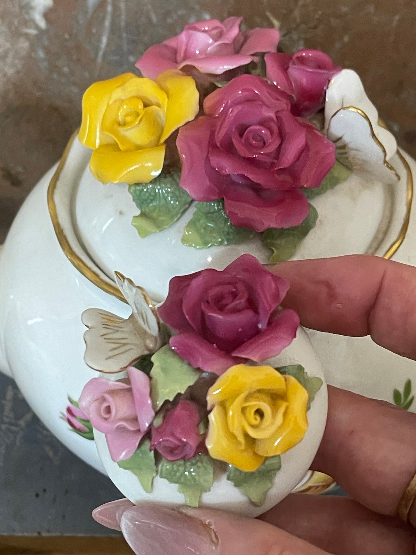 Royal Albert “Old Country Roses” Tea Set – Teapot, Sugar & Creamer (3 Piece Set)
