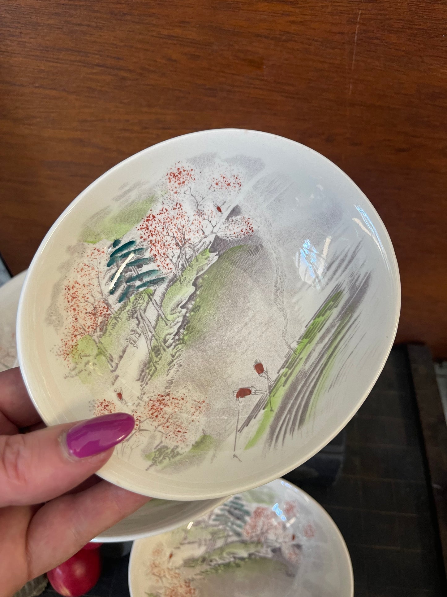 Cherry Trees Sweet Bowl set made in England by Johnson Bros