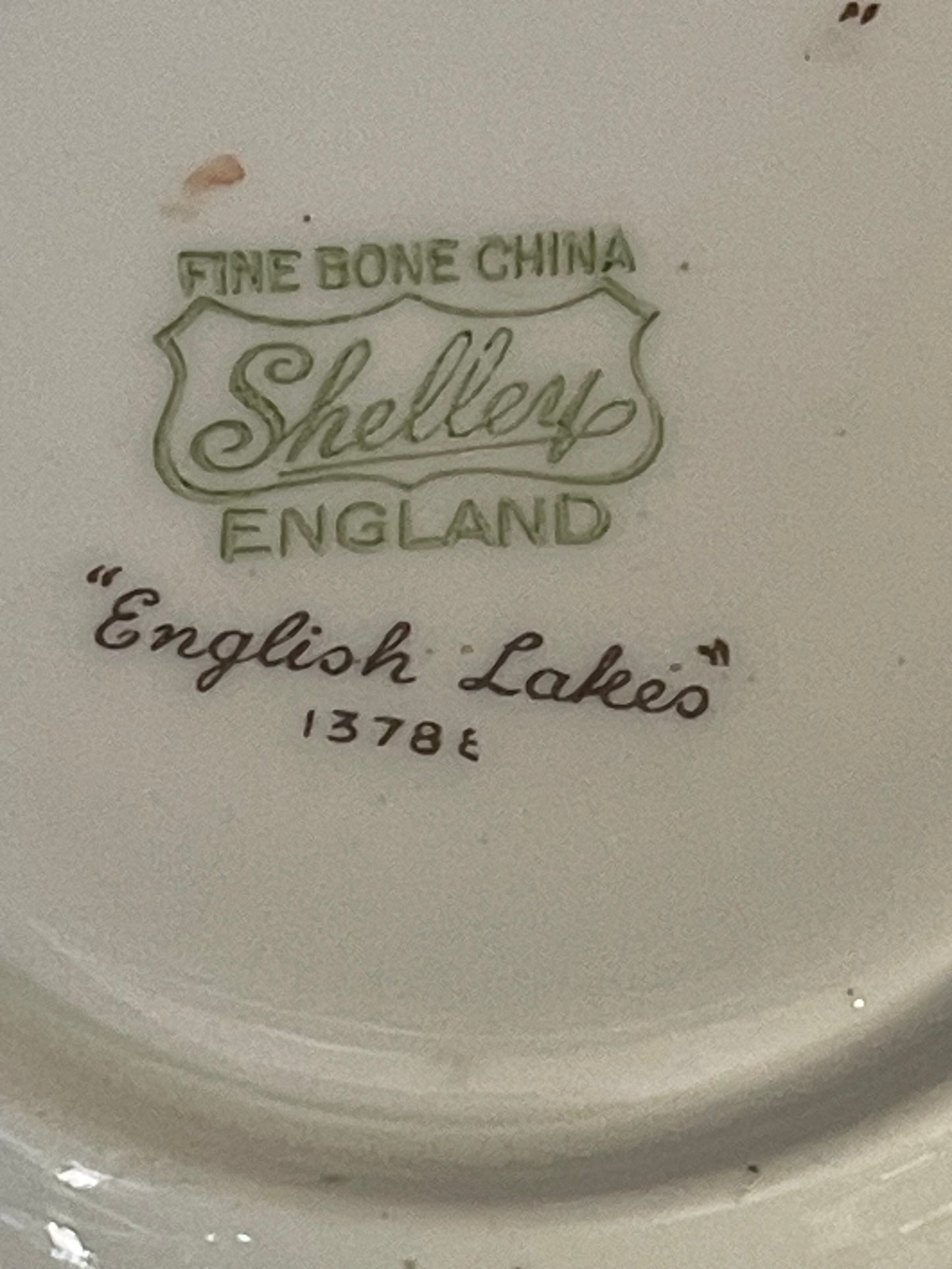 Vintage 1950s Shelley Fine Bone china trio English Lakes