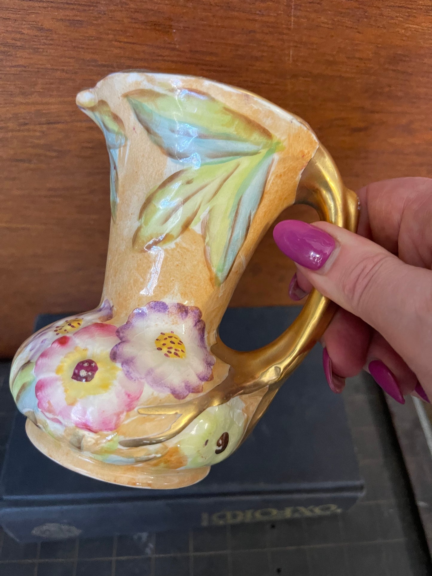 1930s Small James Kent 'Glenys' Jug with Poppy Pattern