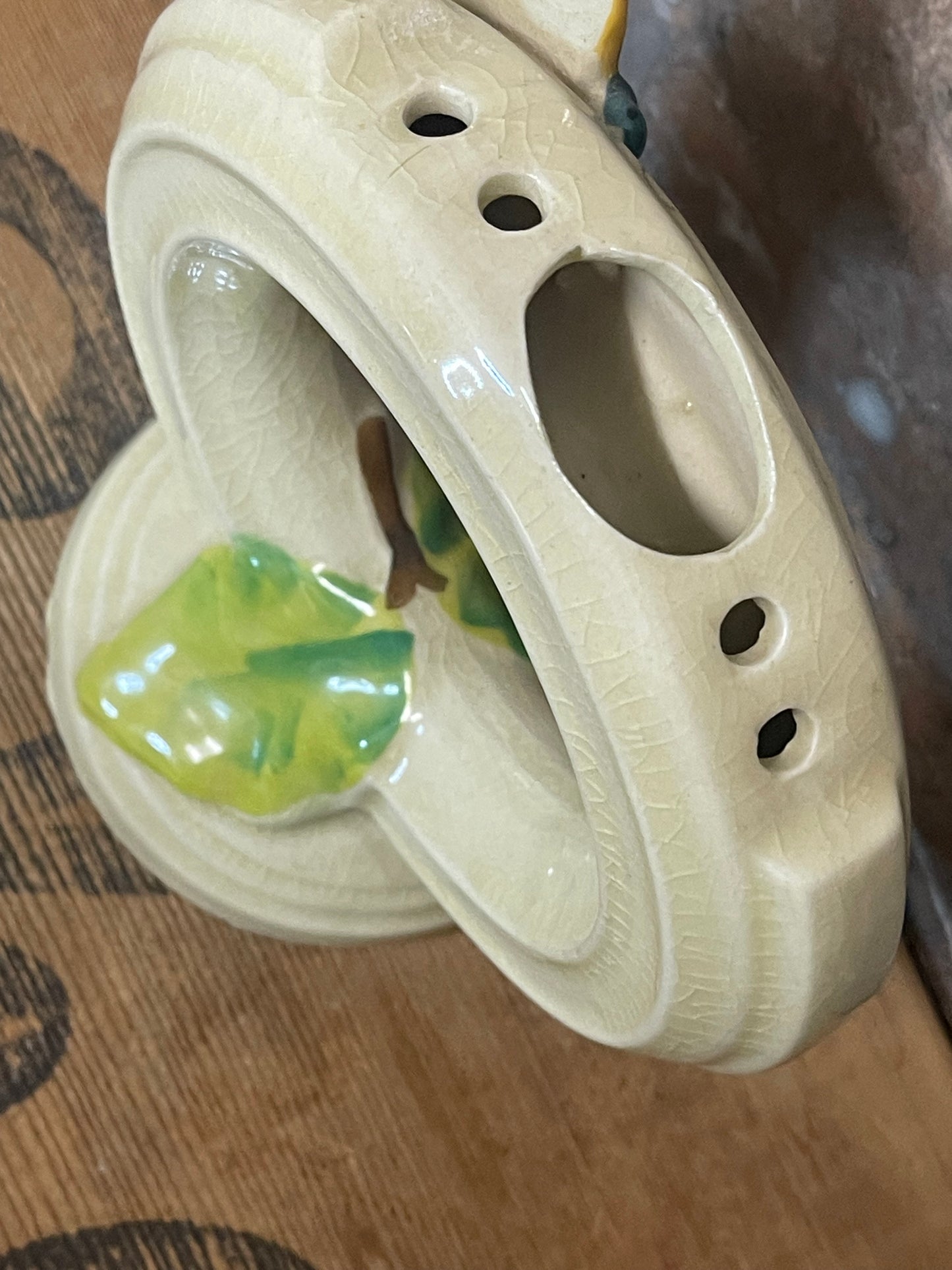 Vintage Butterfly Posy Vase – Hand-Painted – 16cm