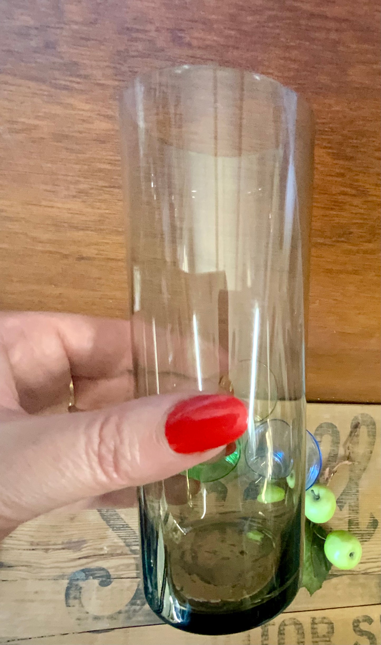 Vintage mid century harlequin high ball tumblers set of five