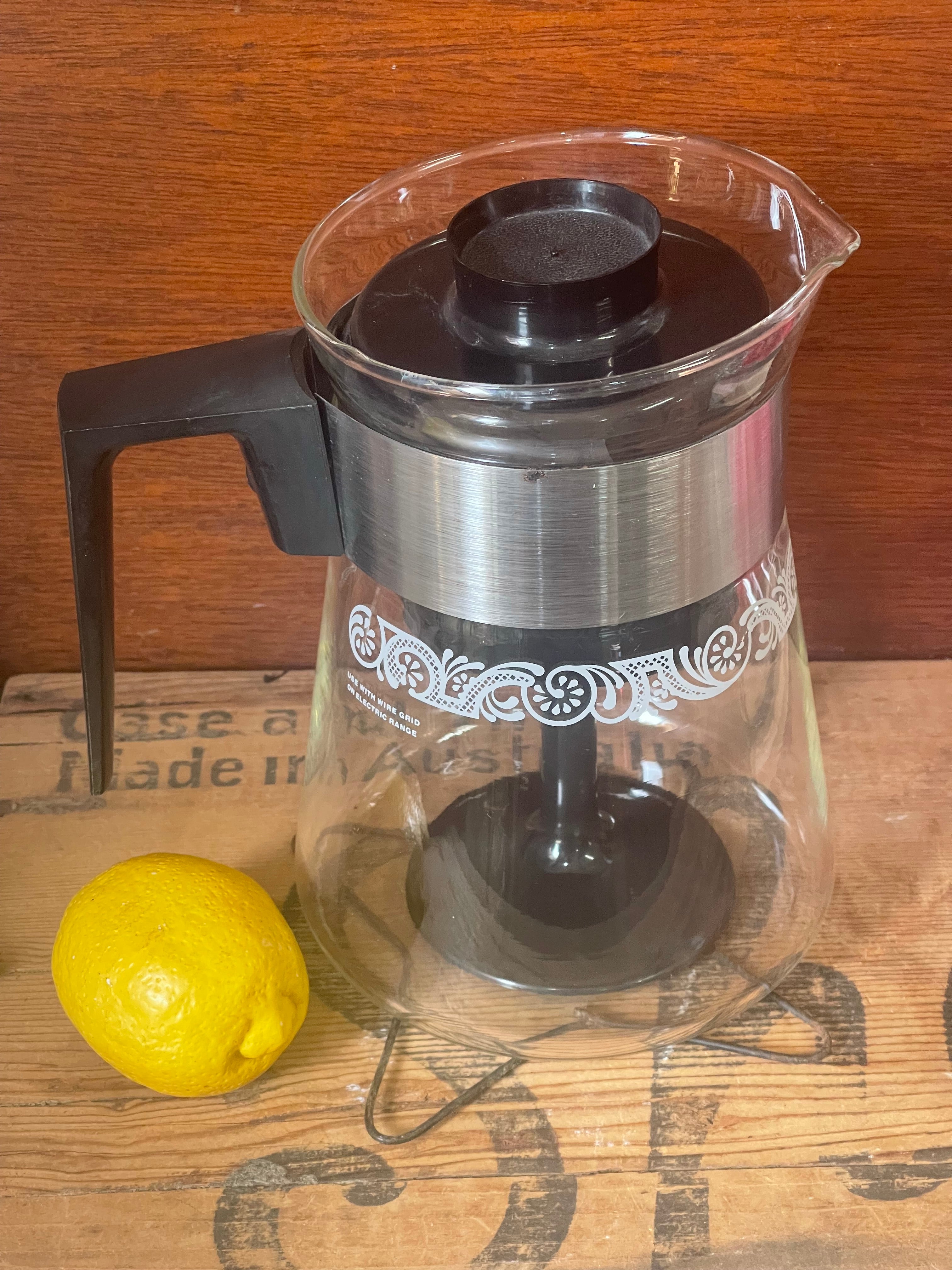 Coffee Pots Old Pyrex Coffee Percolator Vintage 1970s Pyrex Glass