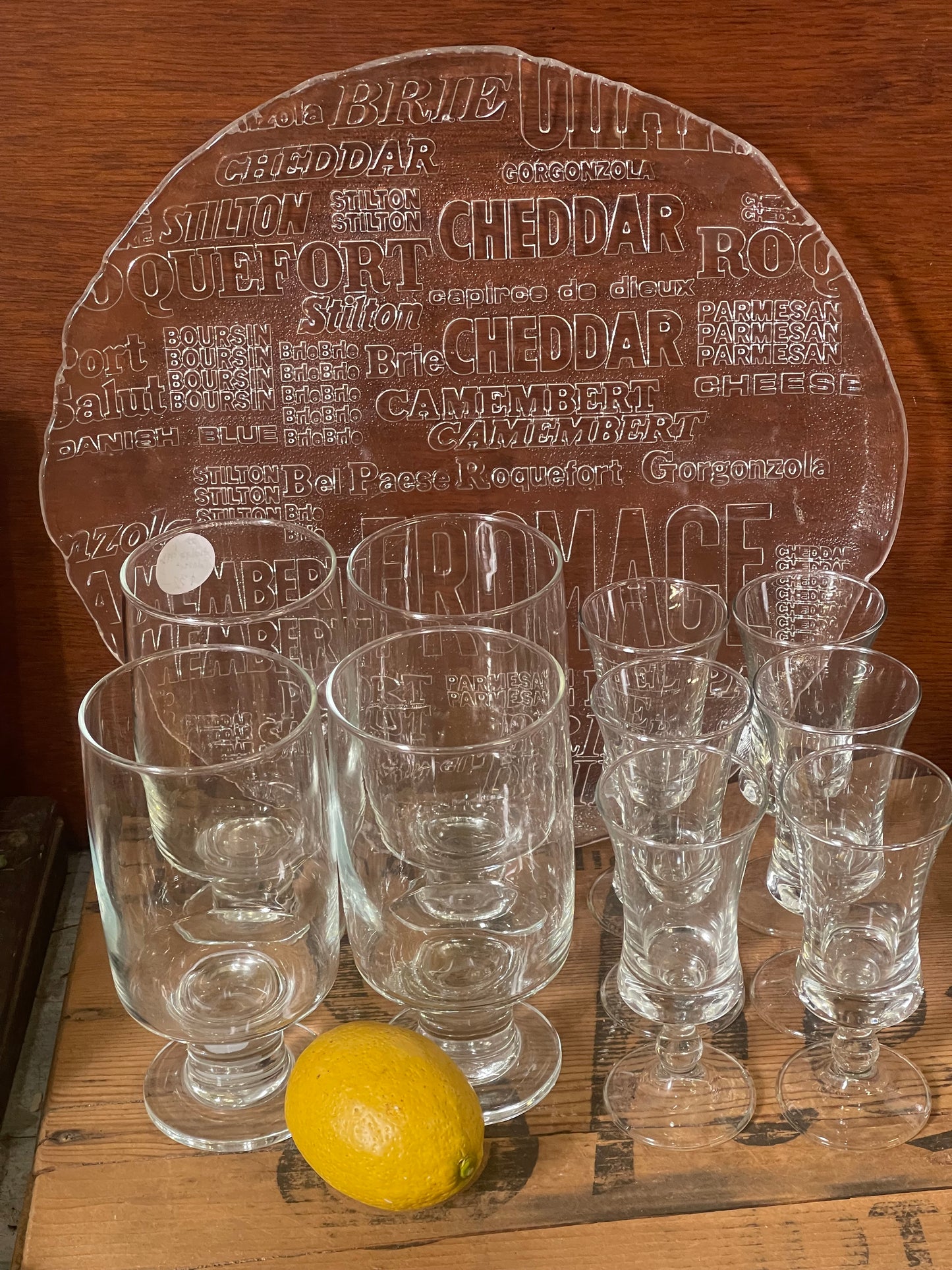 Vintage 1970 Arabia Finland large drinking glasses set of four