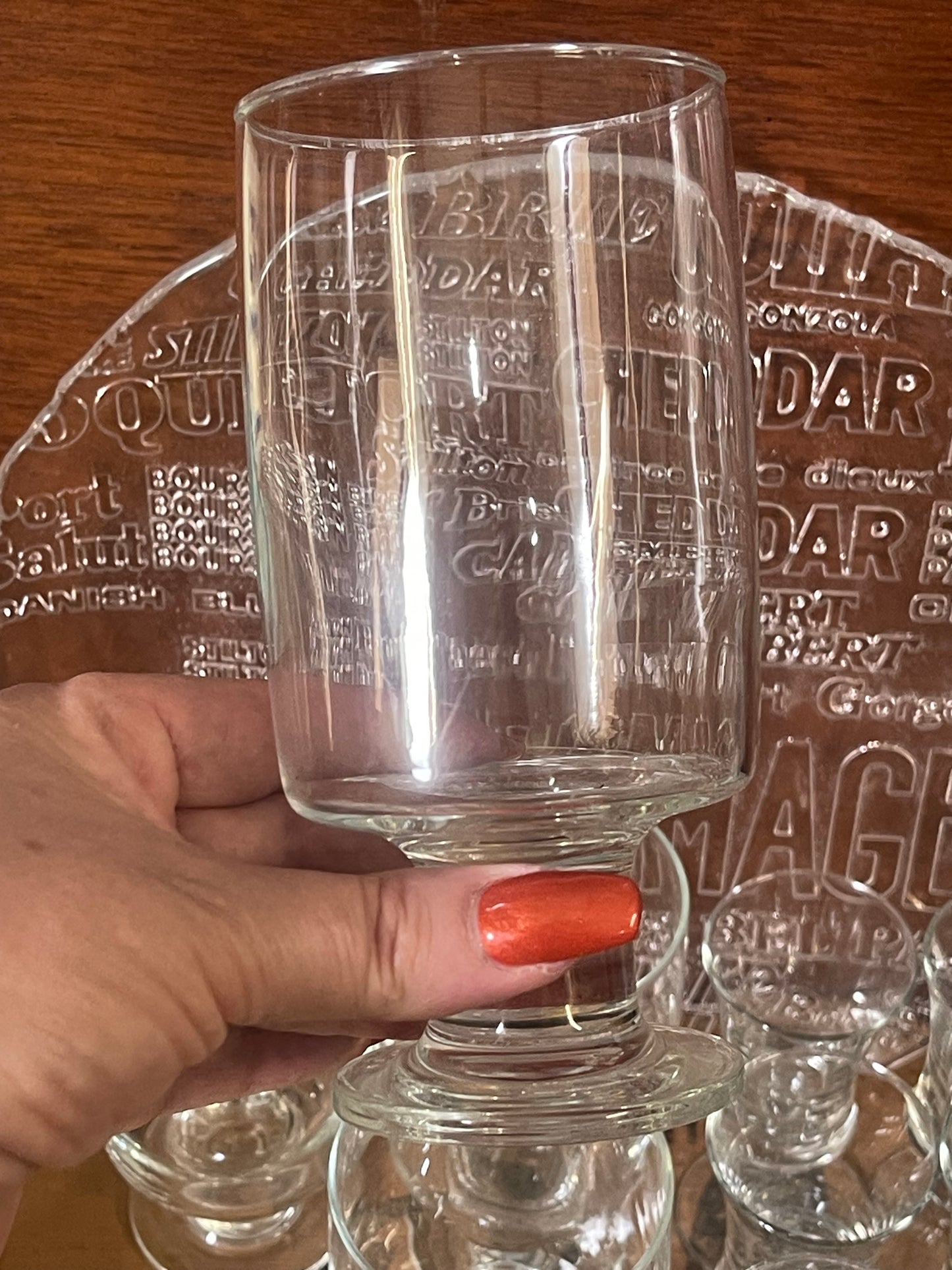 Vintage 1970 Arabia Finland large drinking glasses set of four