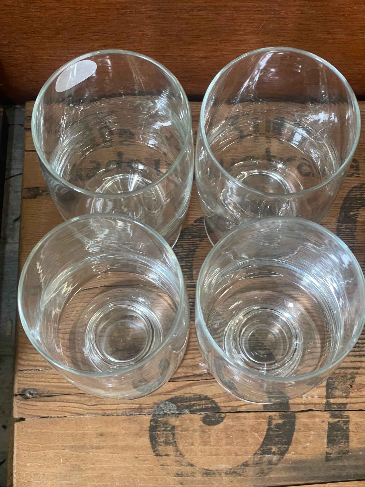 Vintage 1970 Arabia Finland large drinking glasses set of four