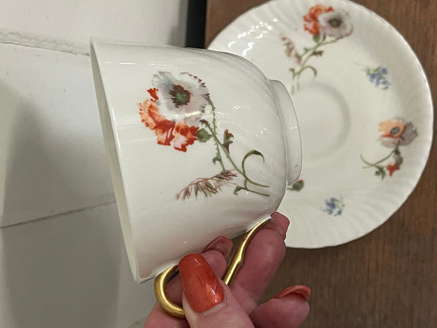Vintage Royal Doulton “Poppies ” Tea Cup and saucer