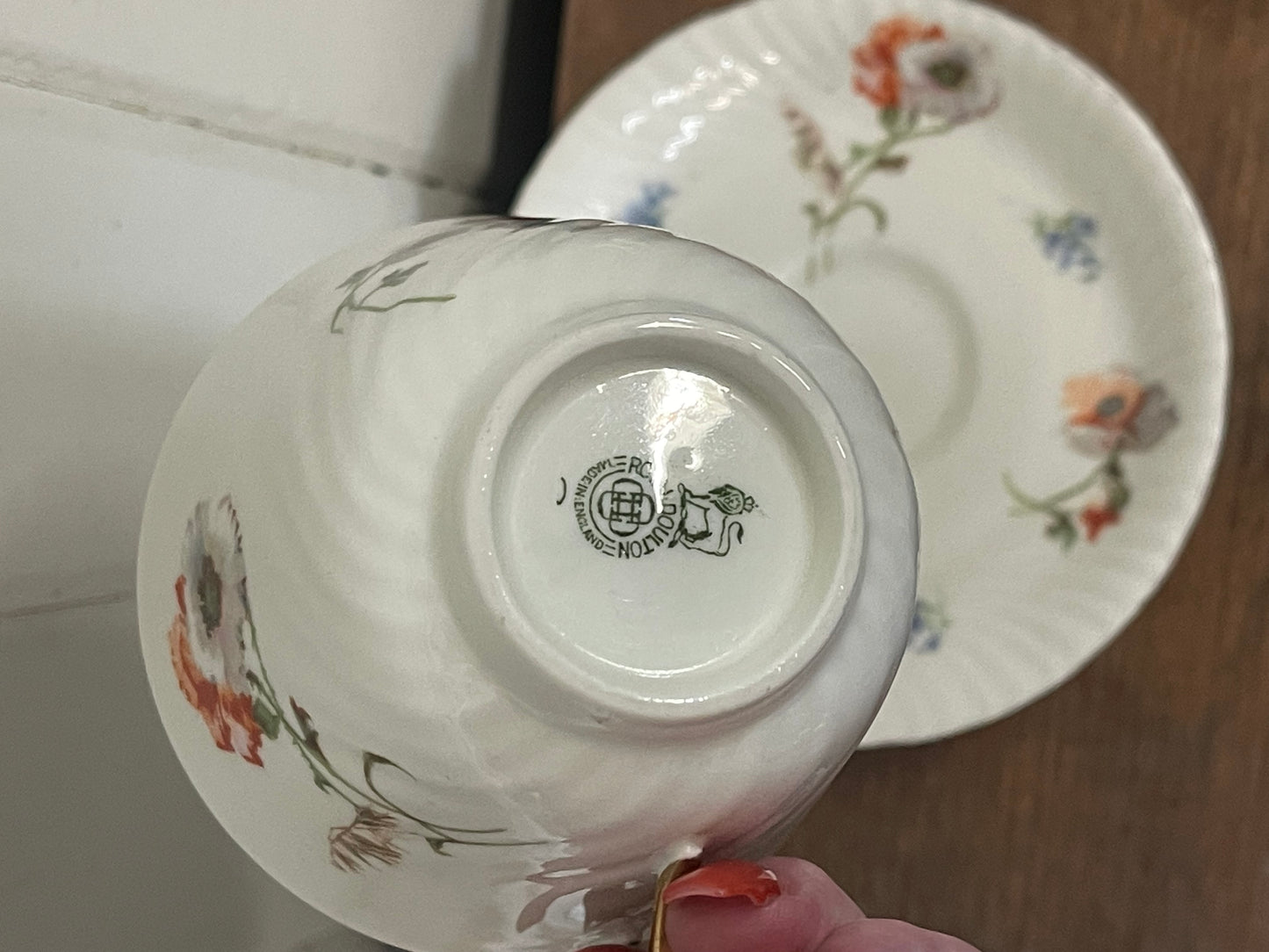 Vintage Royal Doulton “Poppies ” Tea Cup and saucer