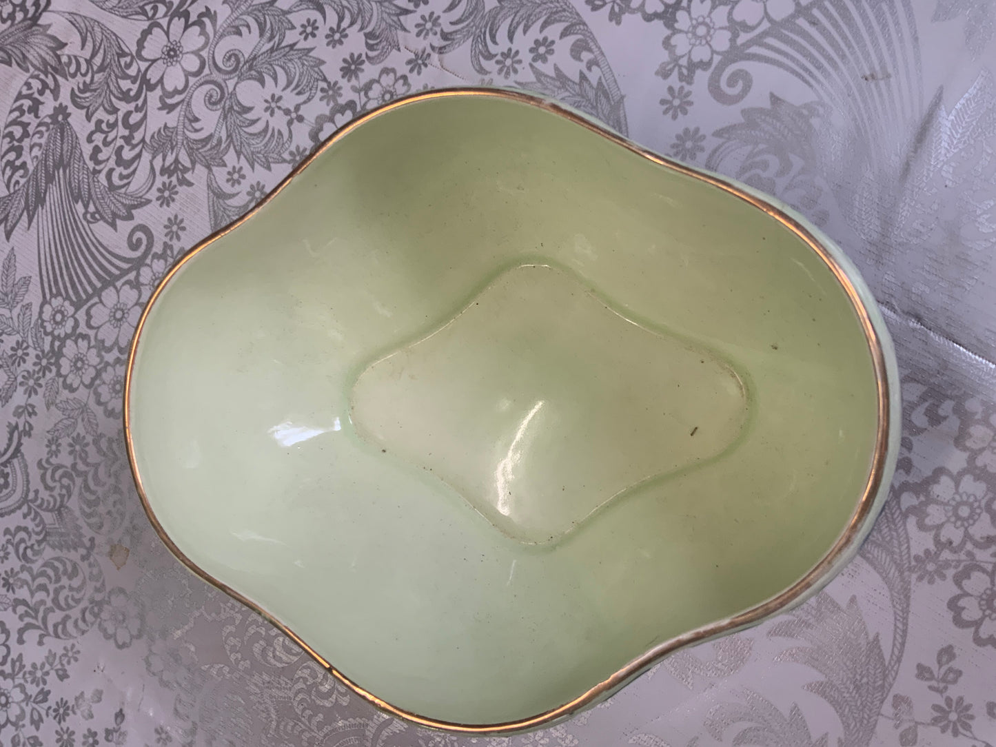 Vintage 1930s Maling Ware Jardiniere Planter – Purple & Blue Floral