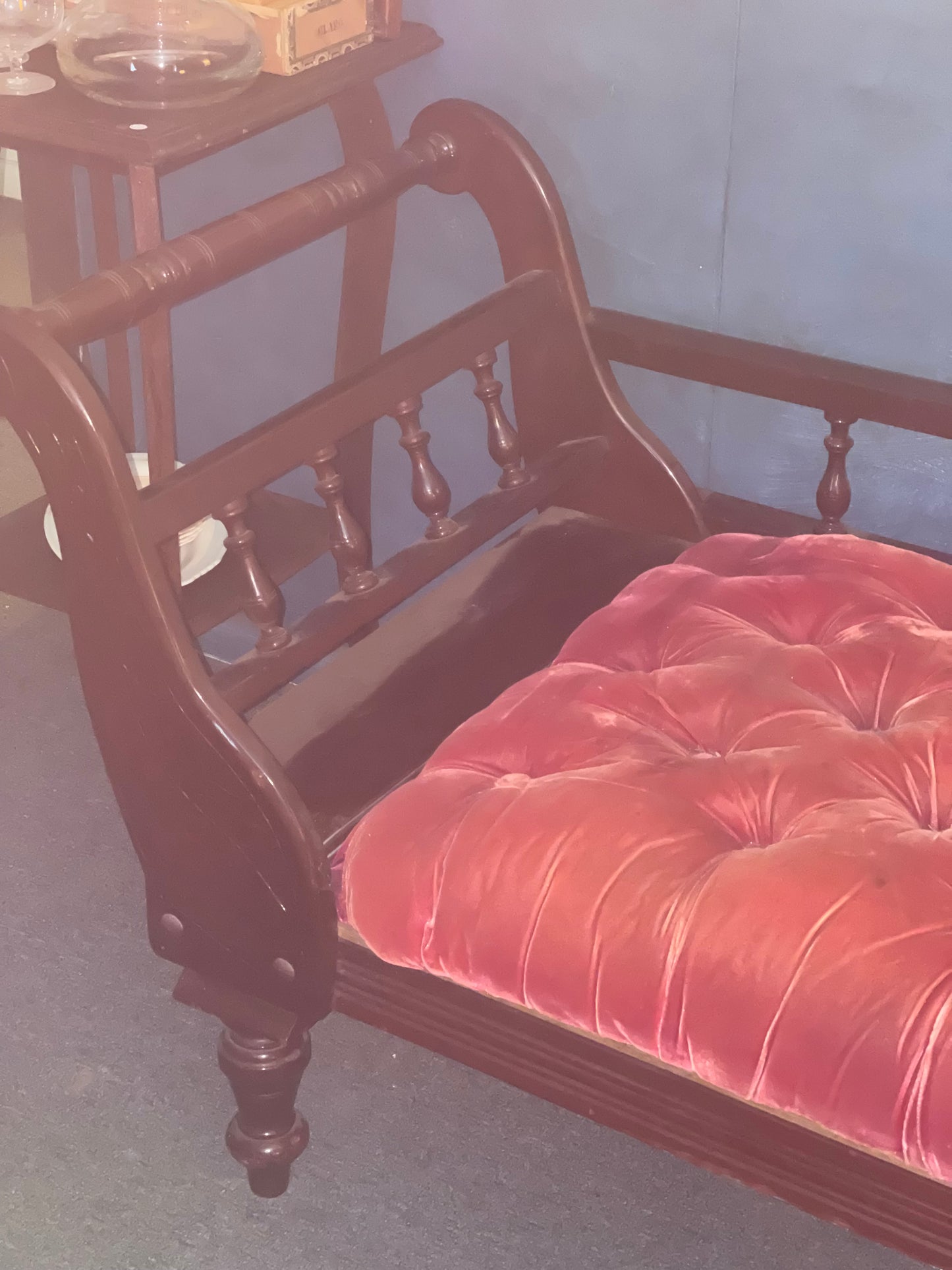 Antique Timber Chaise lounge