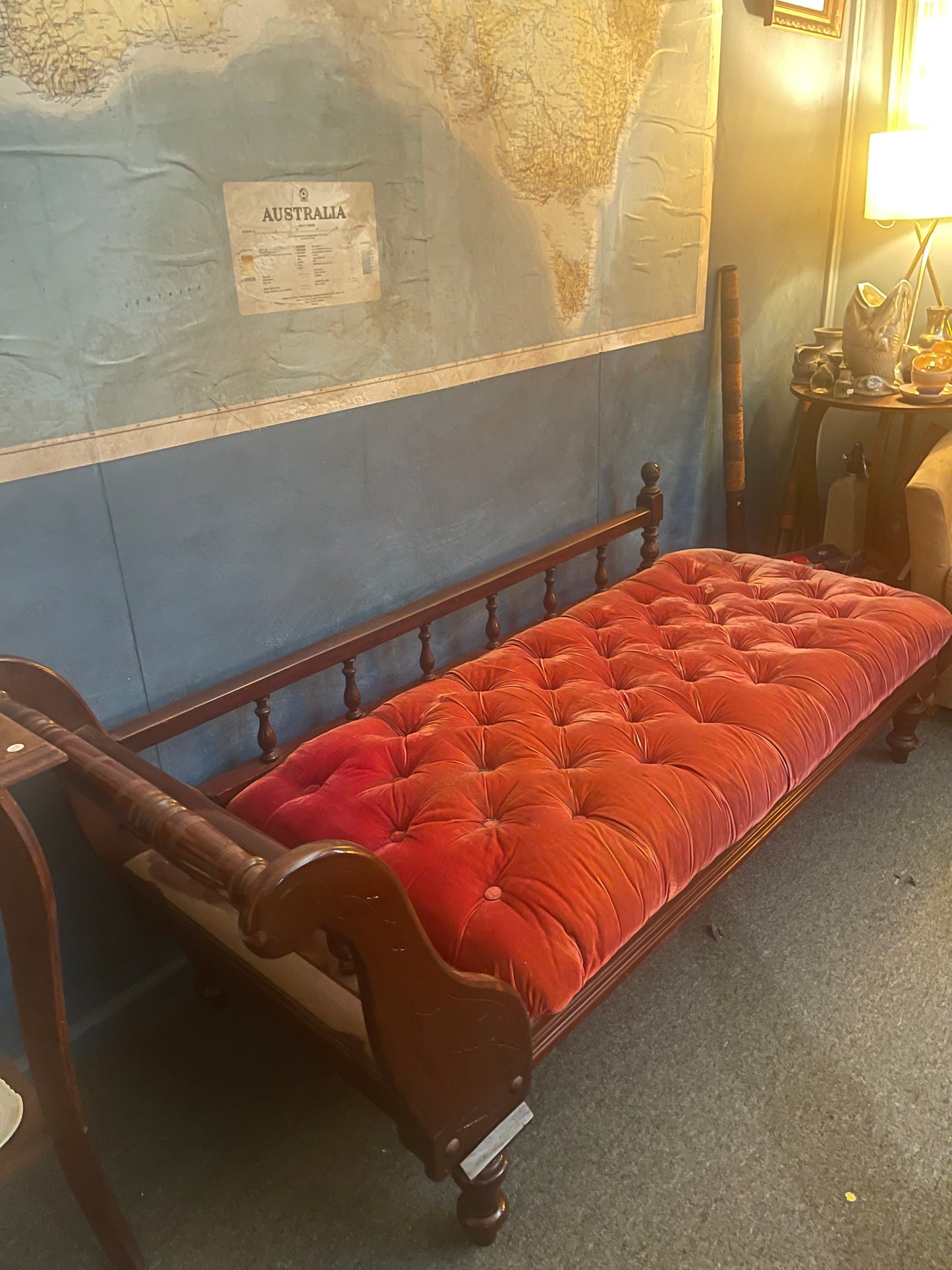 Antique Timber Chaise lounge