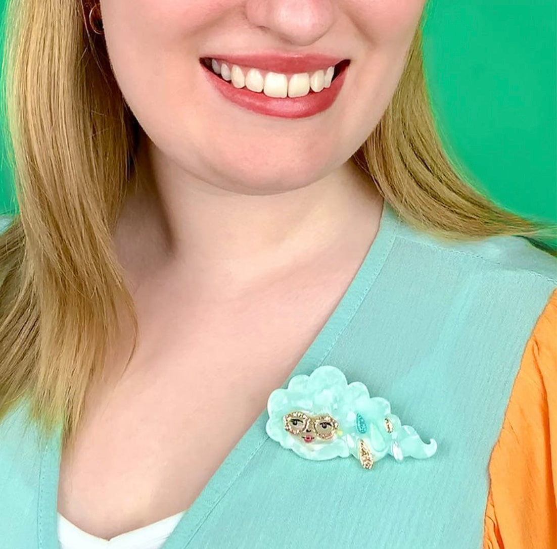 Lainey the rainy cloud Brooch (2023) by Erstwilder