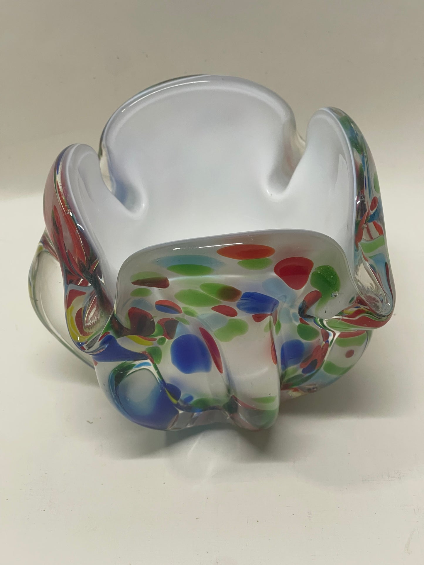 Mid-century Murano confetti glass bowl