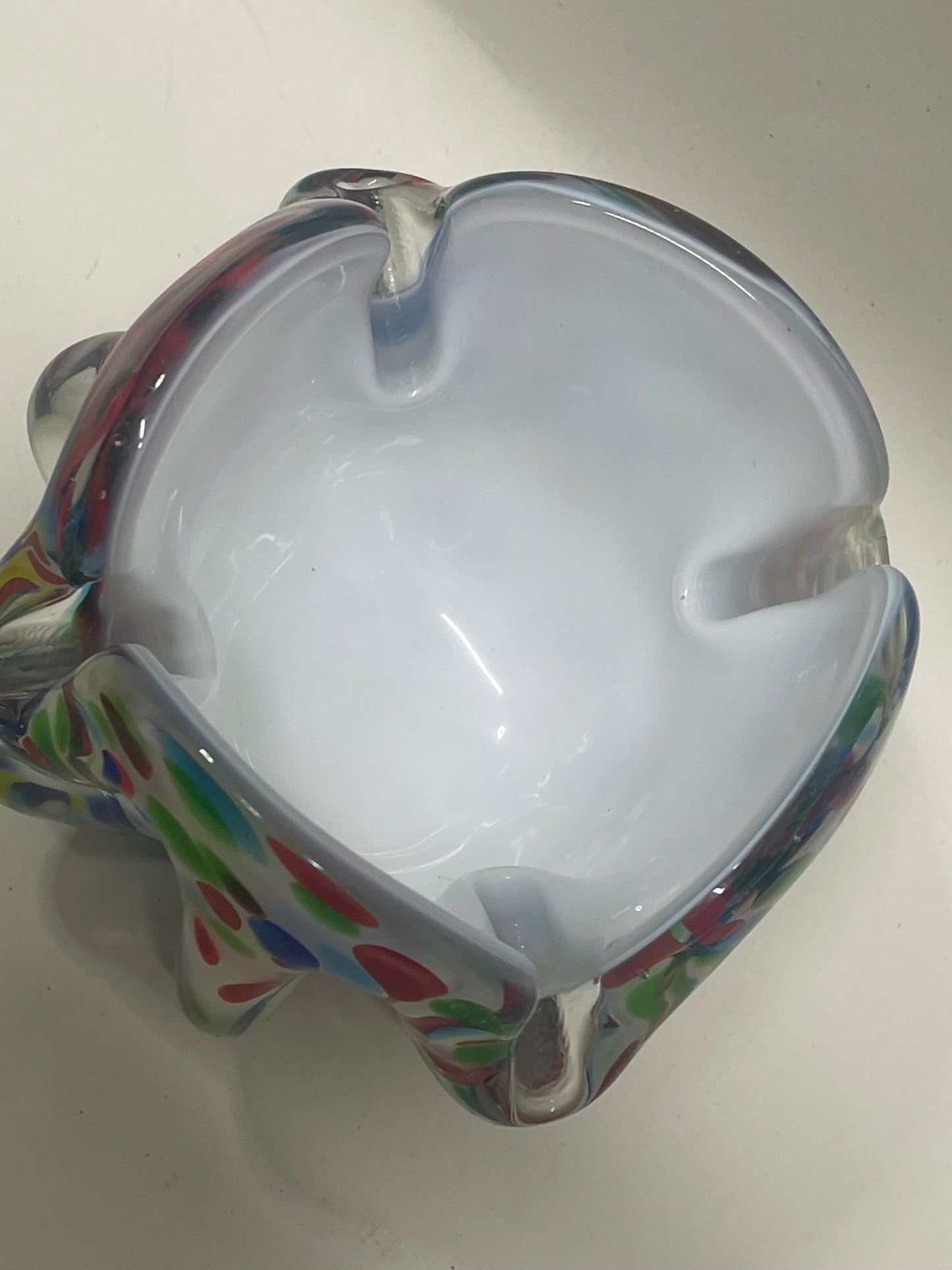 Mid-century Murano confetti glass bowl