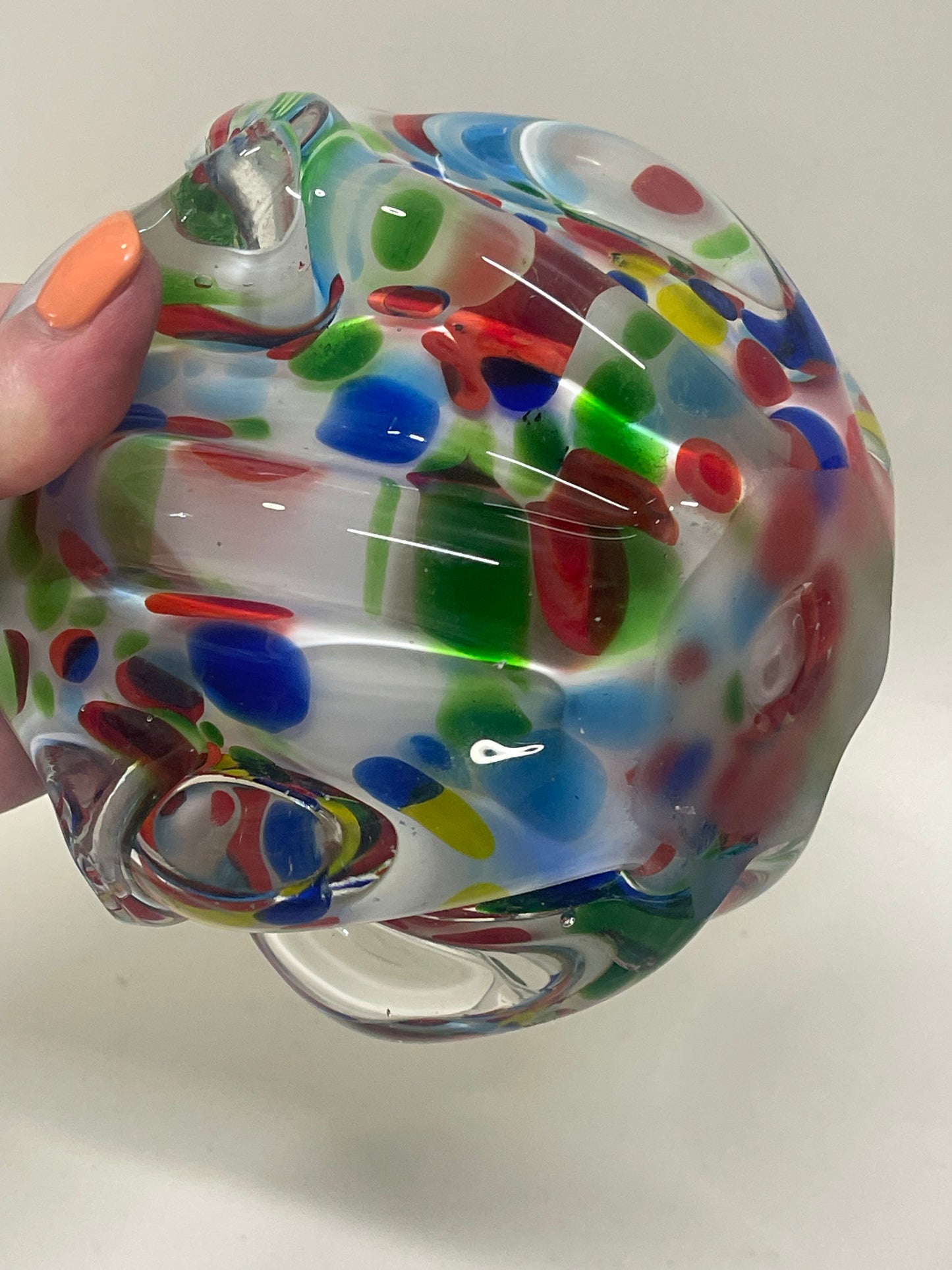 Mid-century Murano confetti glass bowl
