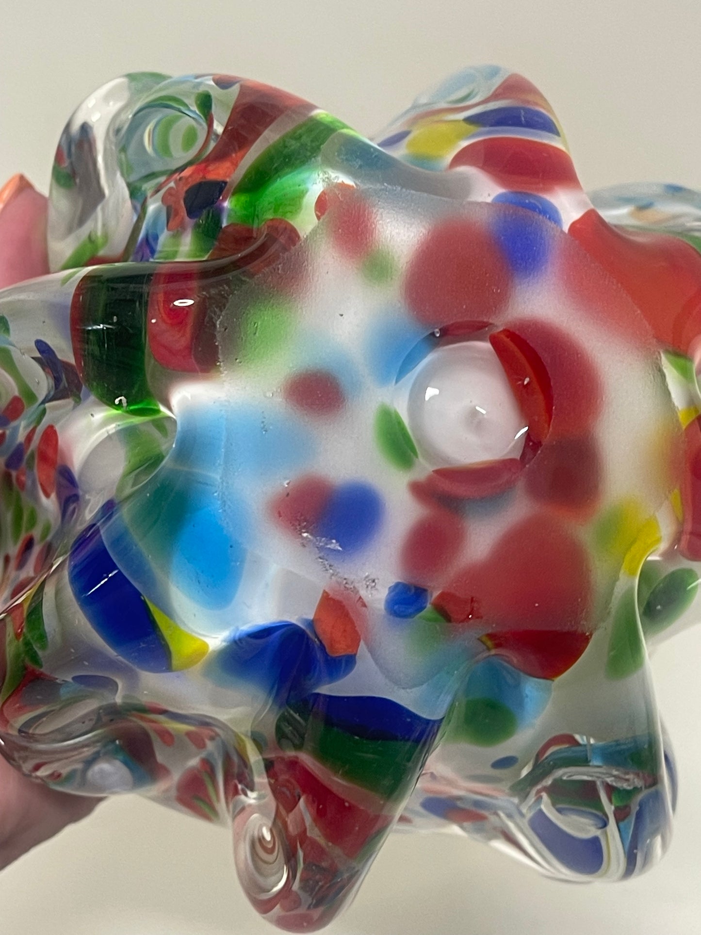 Mid-century Murano confetti glass bowl