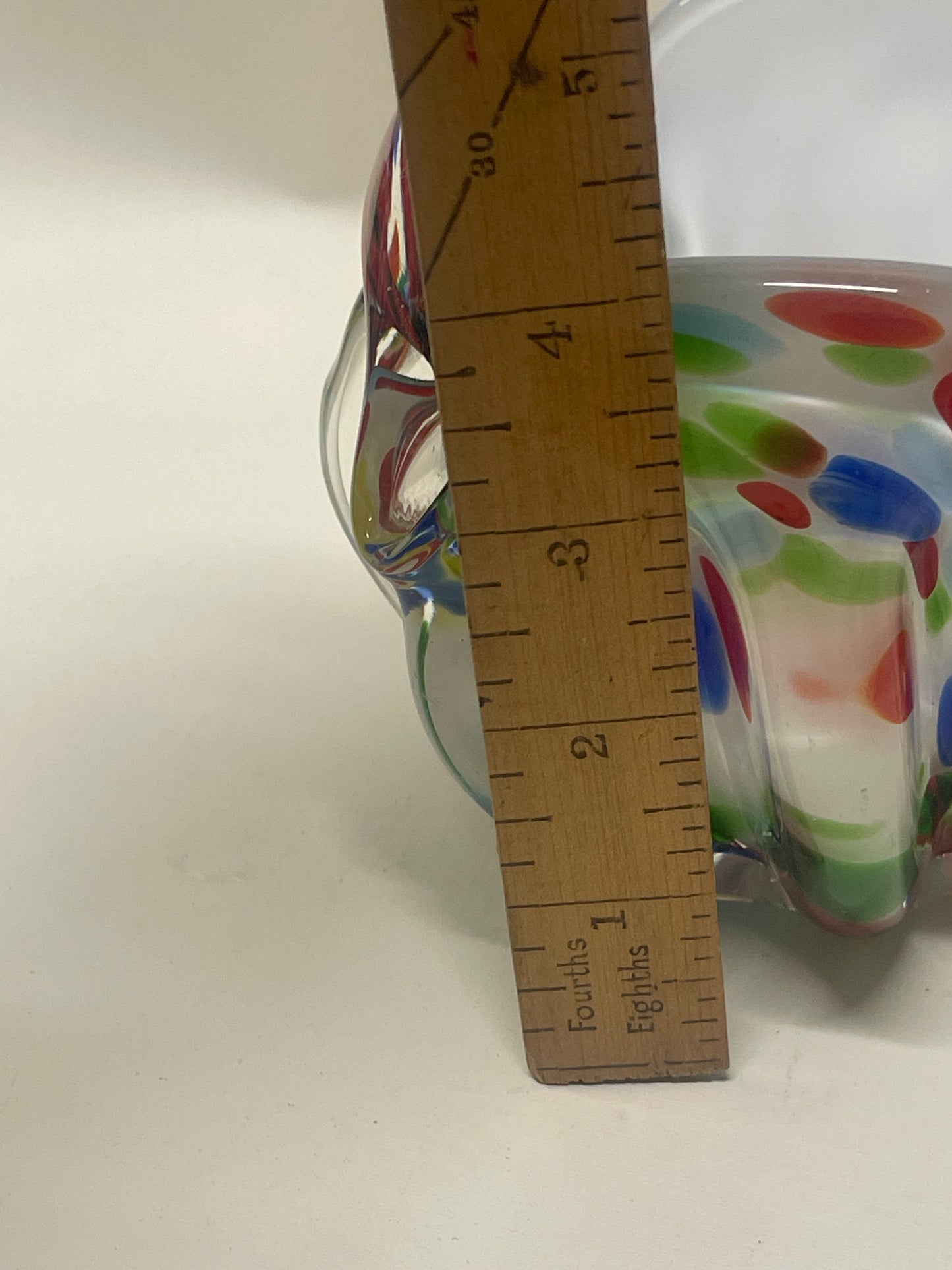 Mid-century Murano confetti glass bowl