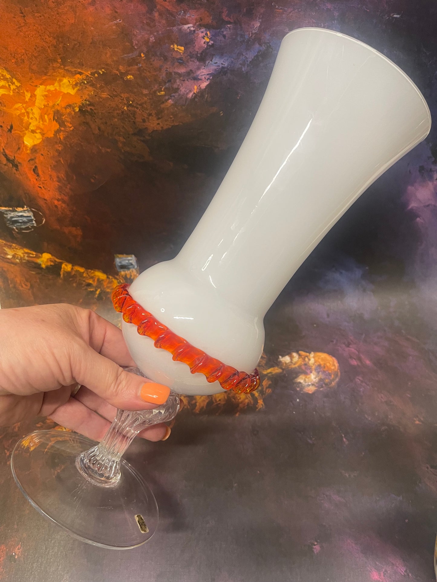 Vintage Italian Empoli Art Glass Vase