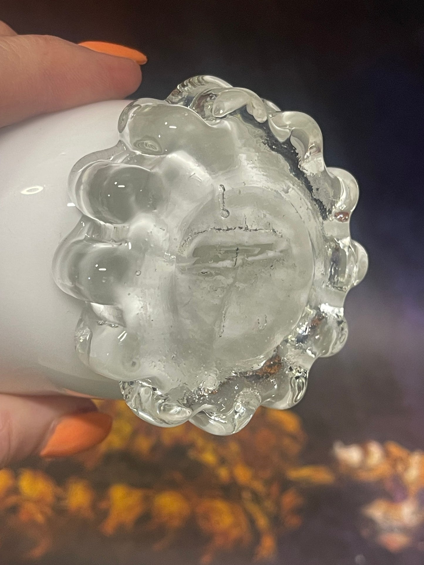 Mid-century Samero White Art Glass Sculpture Bowl